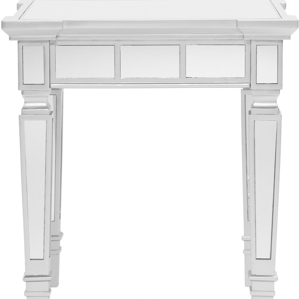 24" Silver Glass Square End Table-6