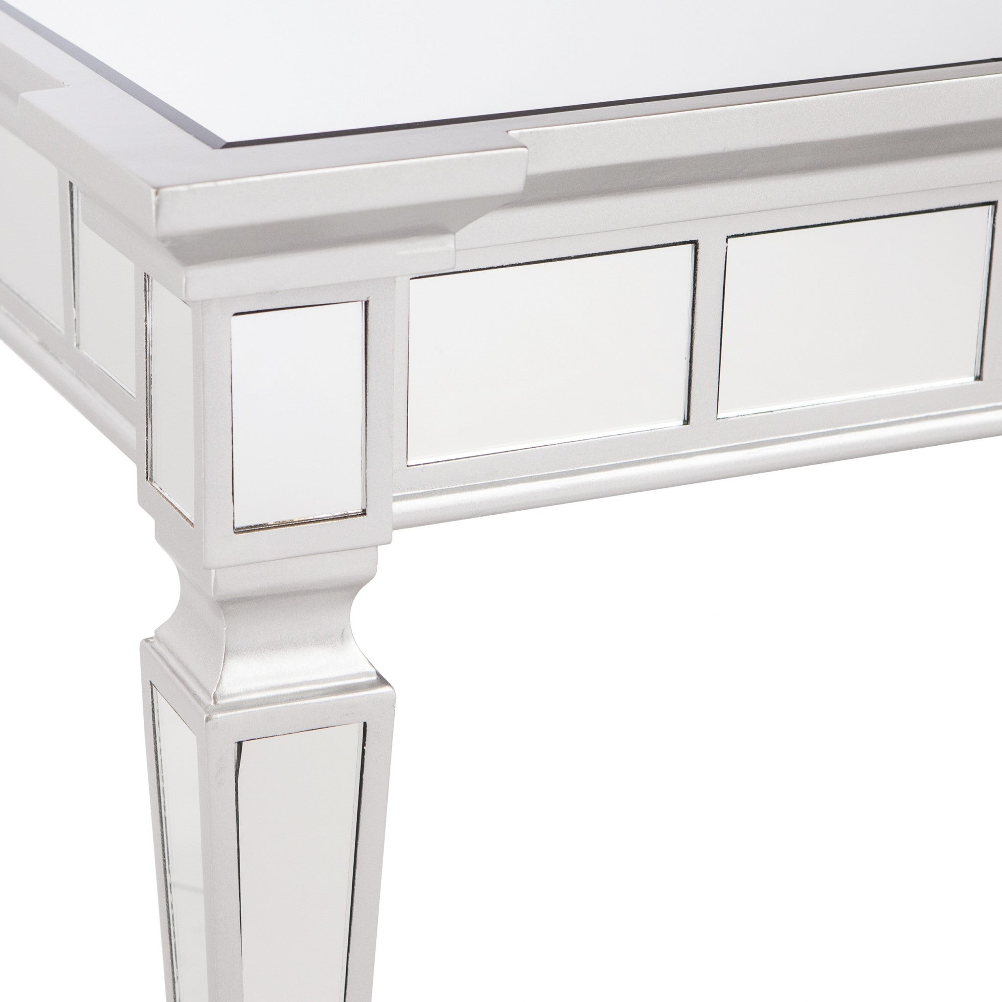 24" Silver Glass Square End Table-4
