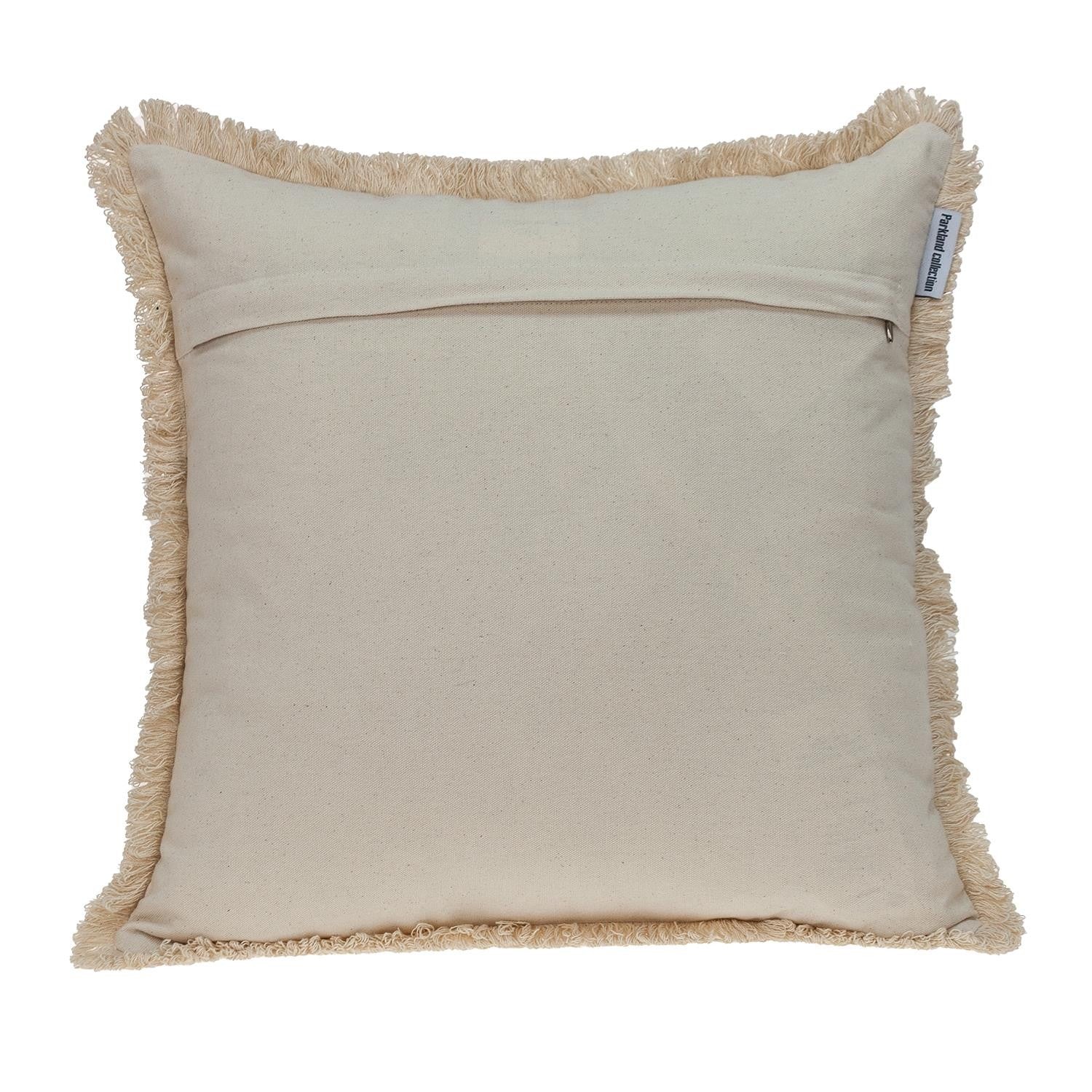 Boho Garland Beige and Khaki Decorative Accent Pillow-3