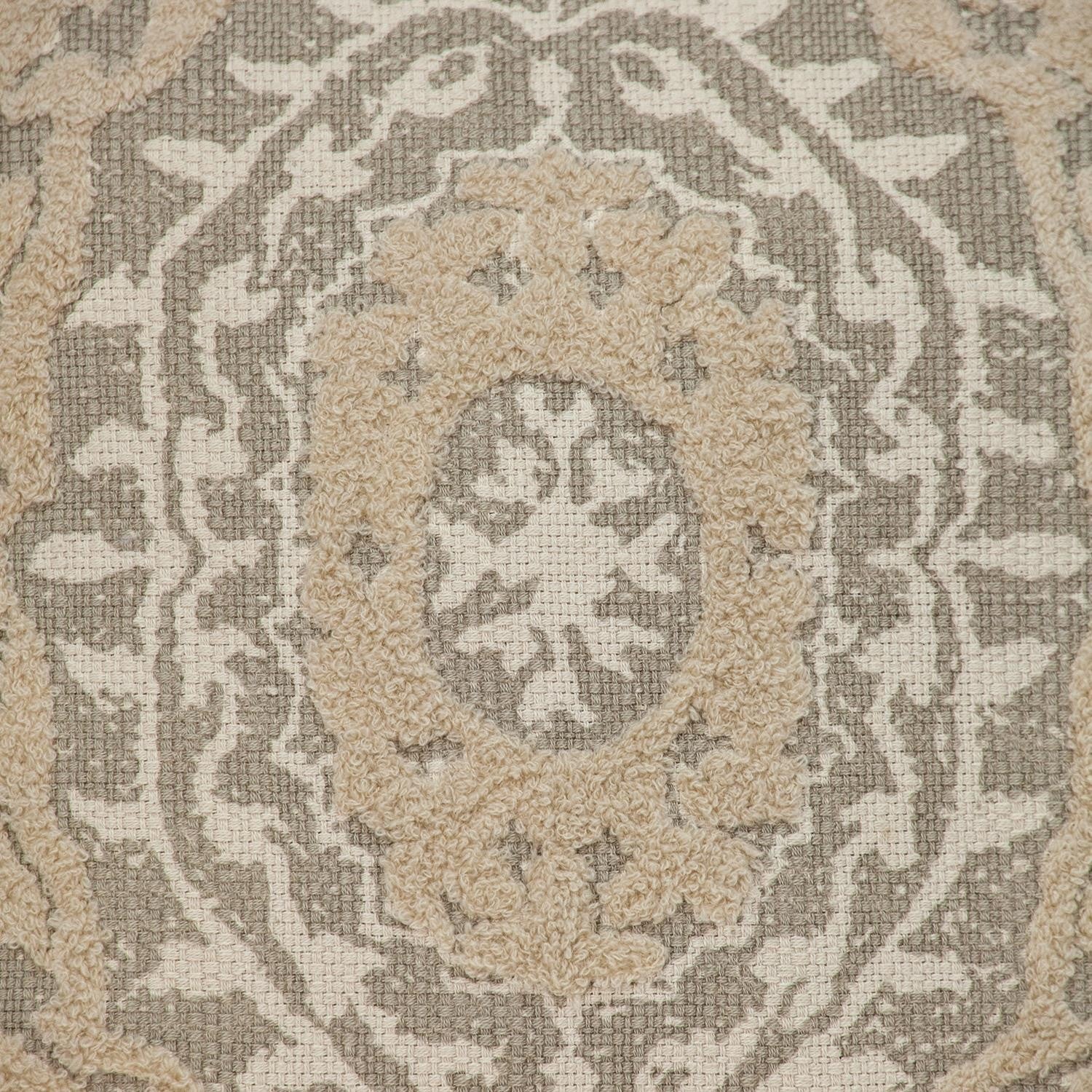 Boho Garland Beige and Khaki Decorative Accent Pillow-8