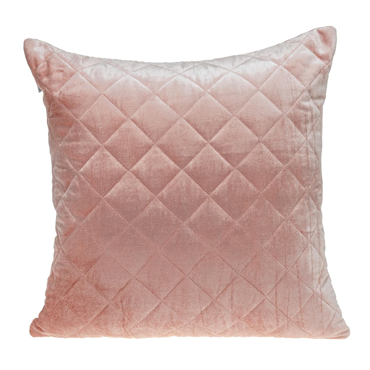 Tufted Diamond Pink Transitional Square Pillow-0