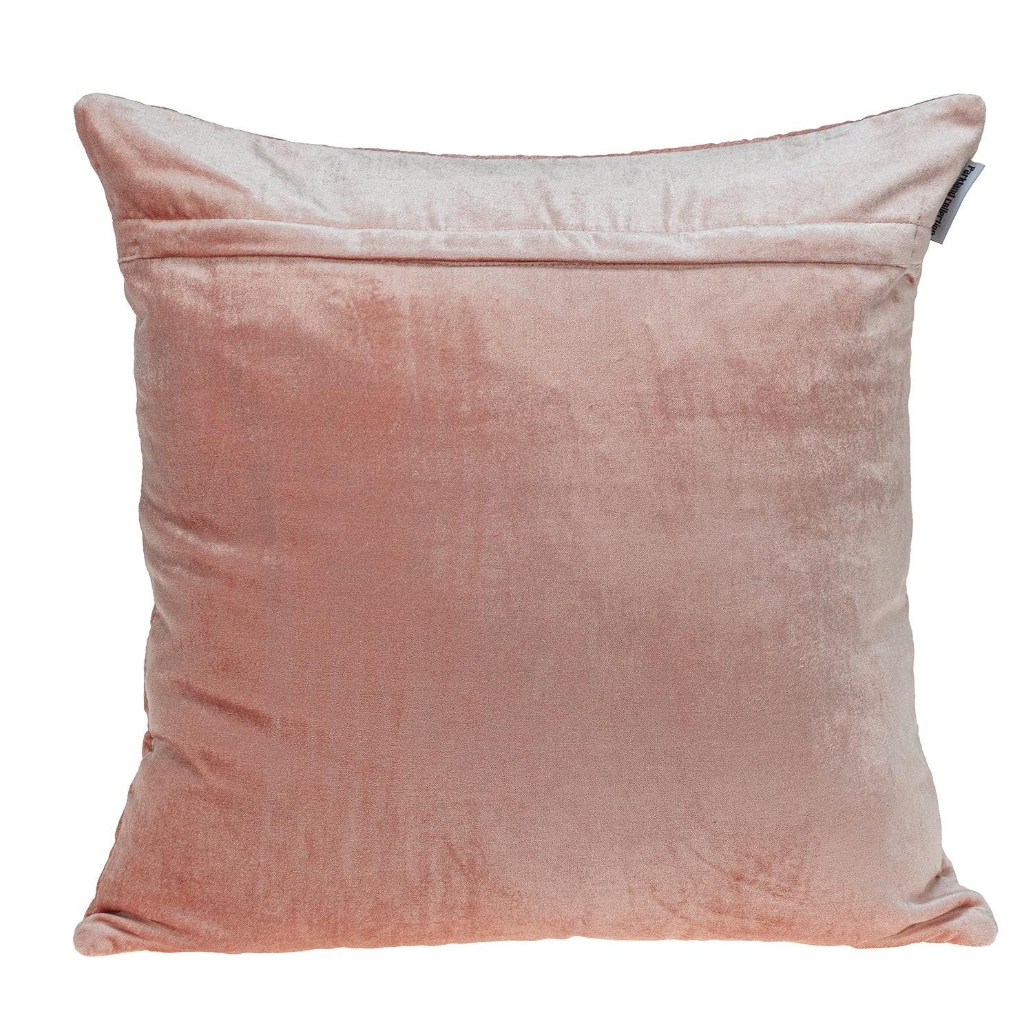 Tufted Diamond Pink Transitional Square Pillow-2