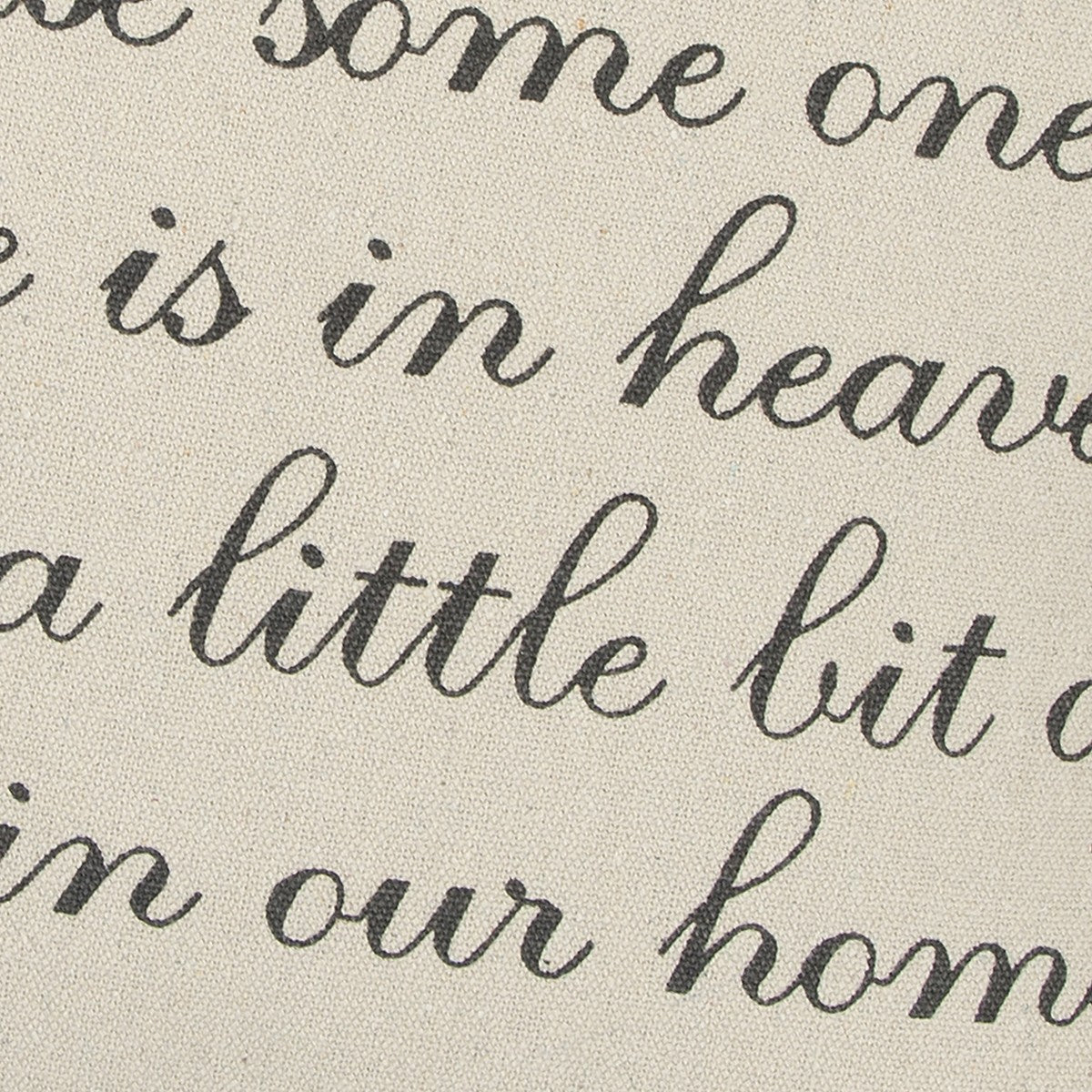 20" Natural and Gray Heaven In Our Home Cotton Throw Pillow-5