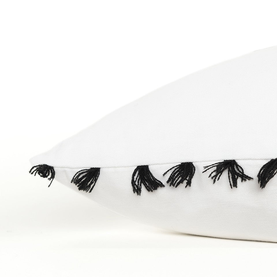 Black and White Irony Fun Message Throw Pillow-2