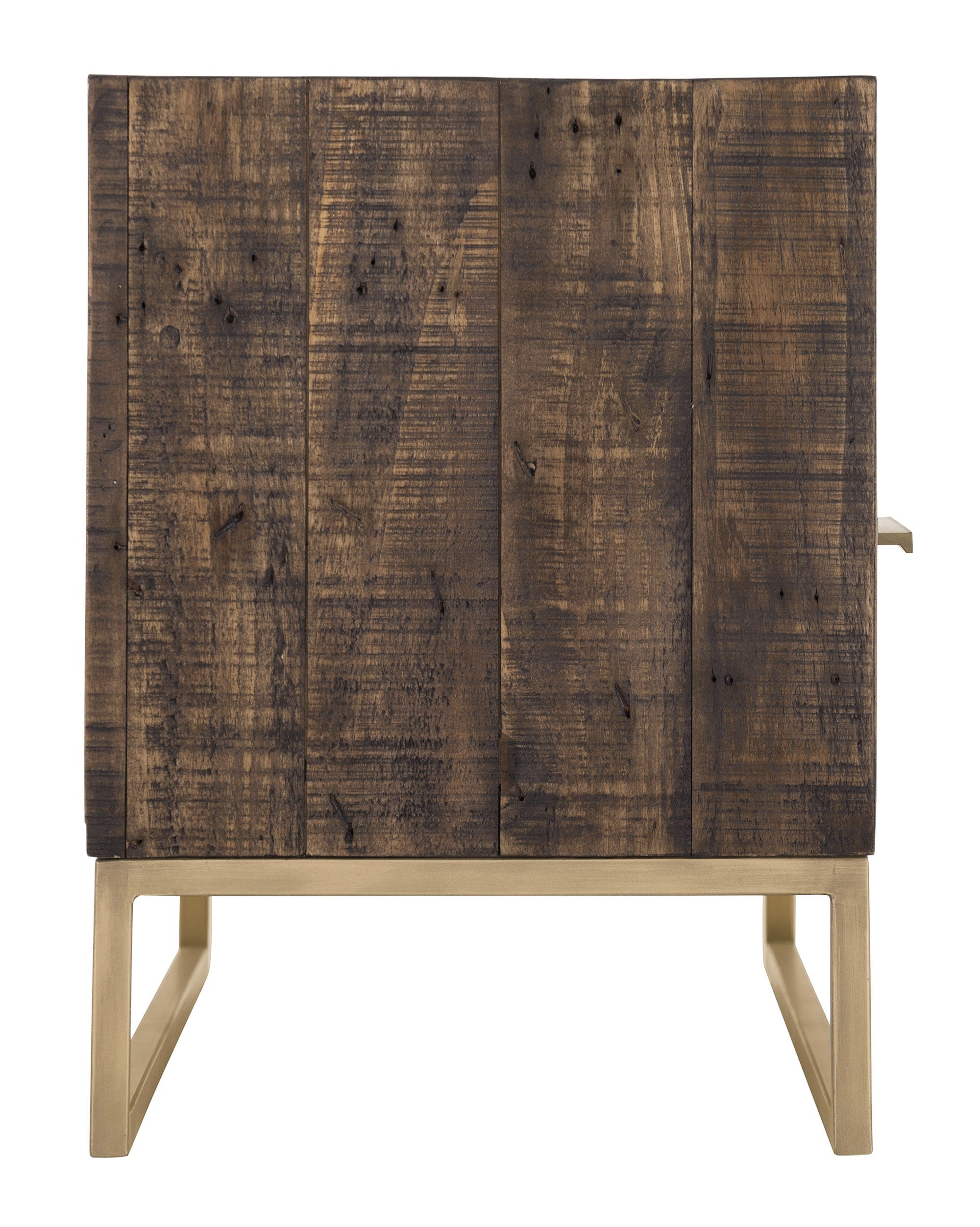 52" Deep Taupe Reclaimed Pine And Plywood Open Shelving TV Stand-2