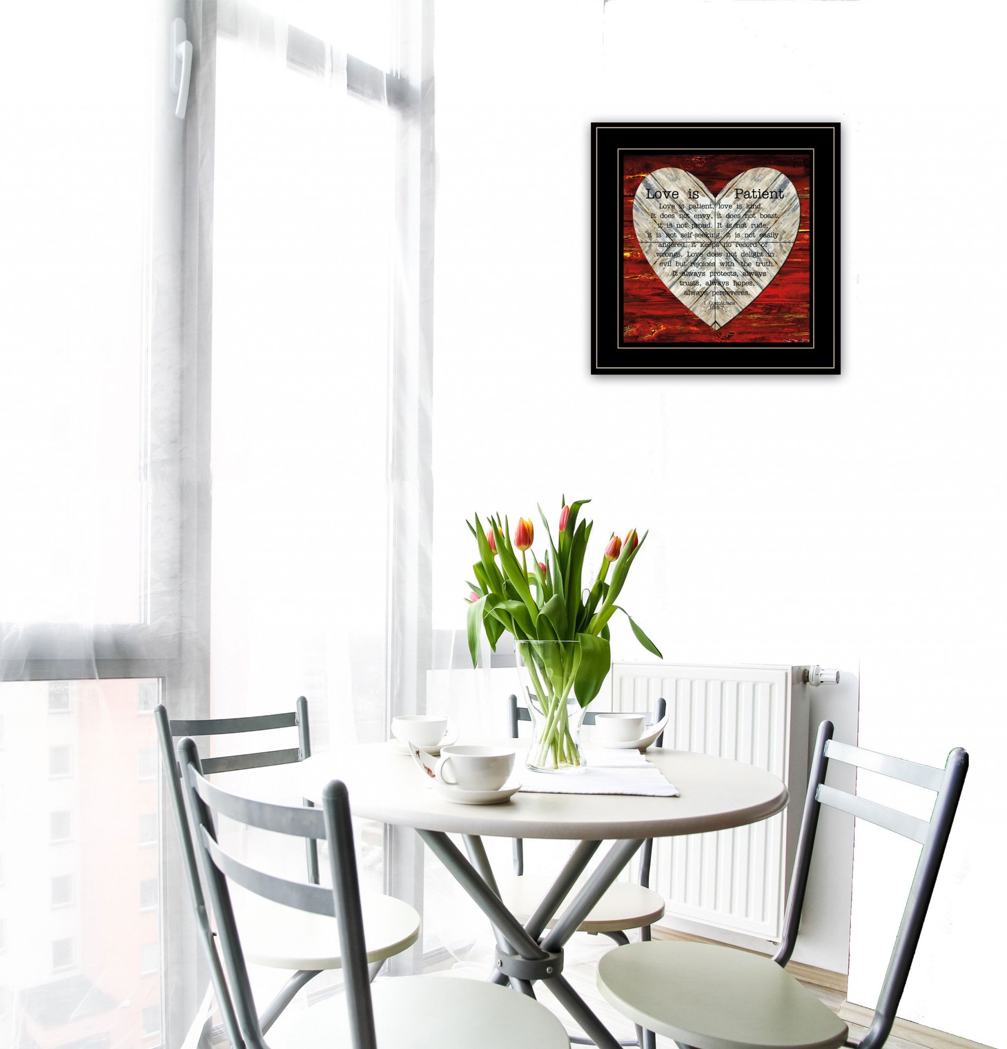 Love is Patient 2 Black Framed Print Wall Art-4