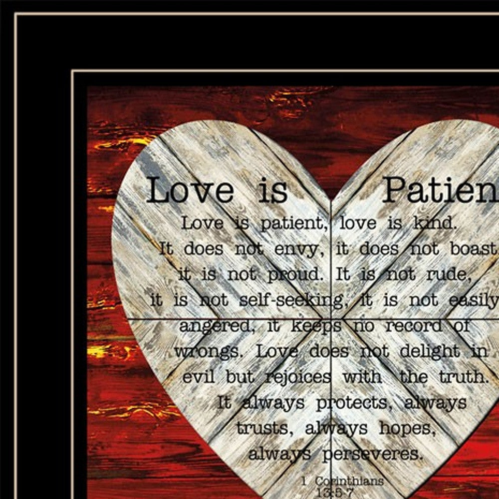 Love is Patient 2 Black Framed Print Wall Art-3