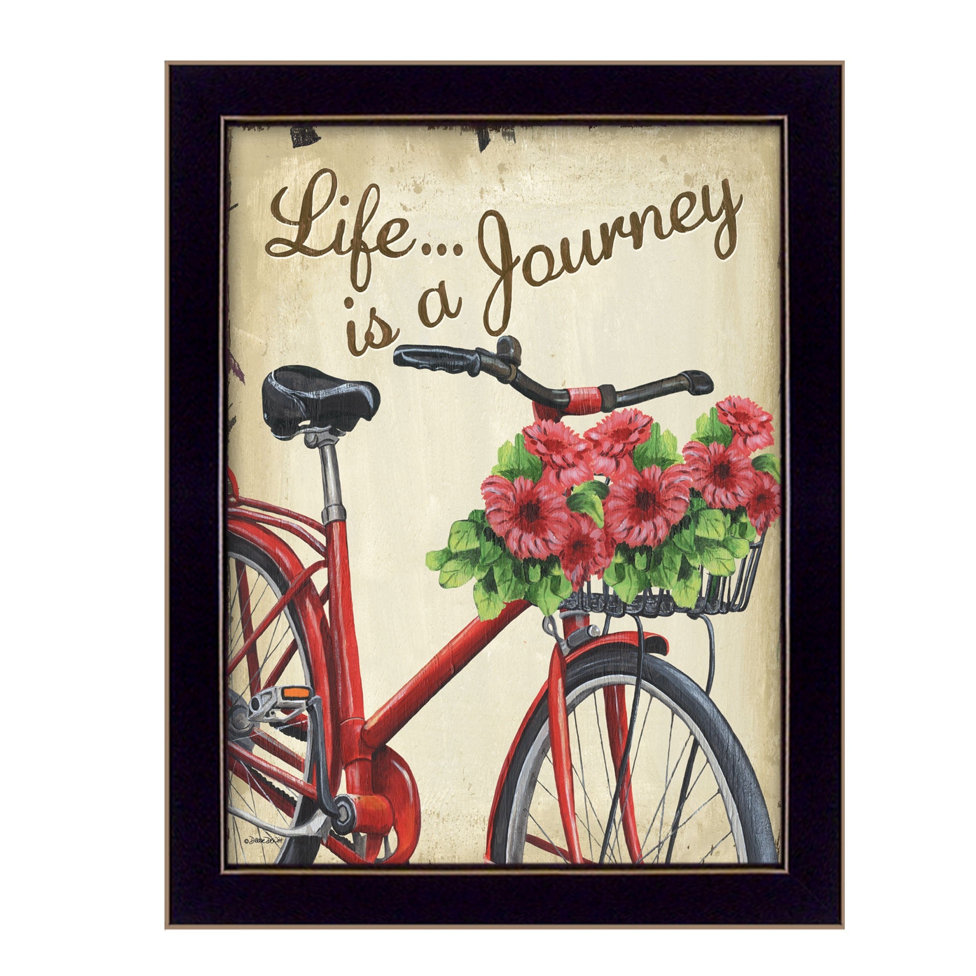 Life is a Journey 1 Black Framed Print Wall Art-1