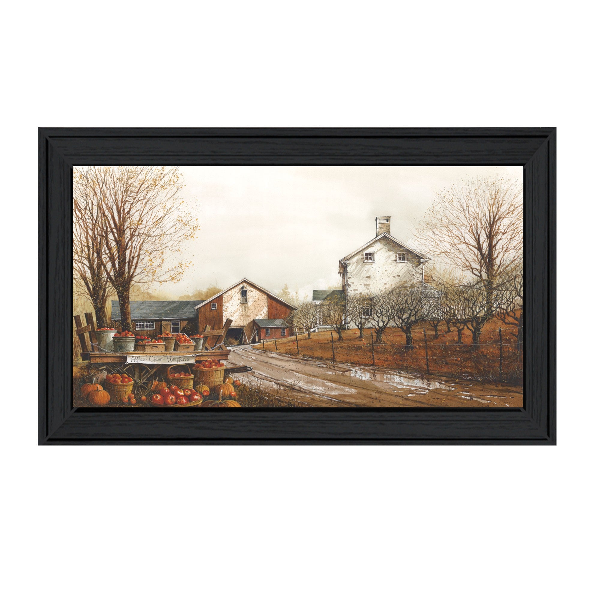 Autumns Bounty Black Framed Print Wall Art-1