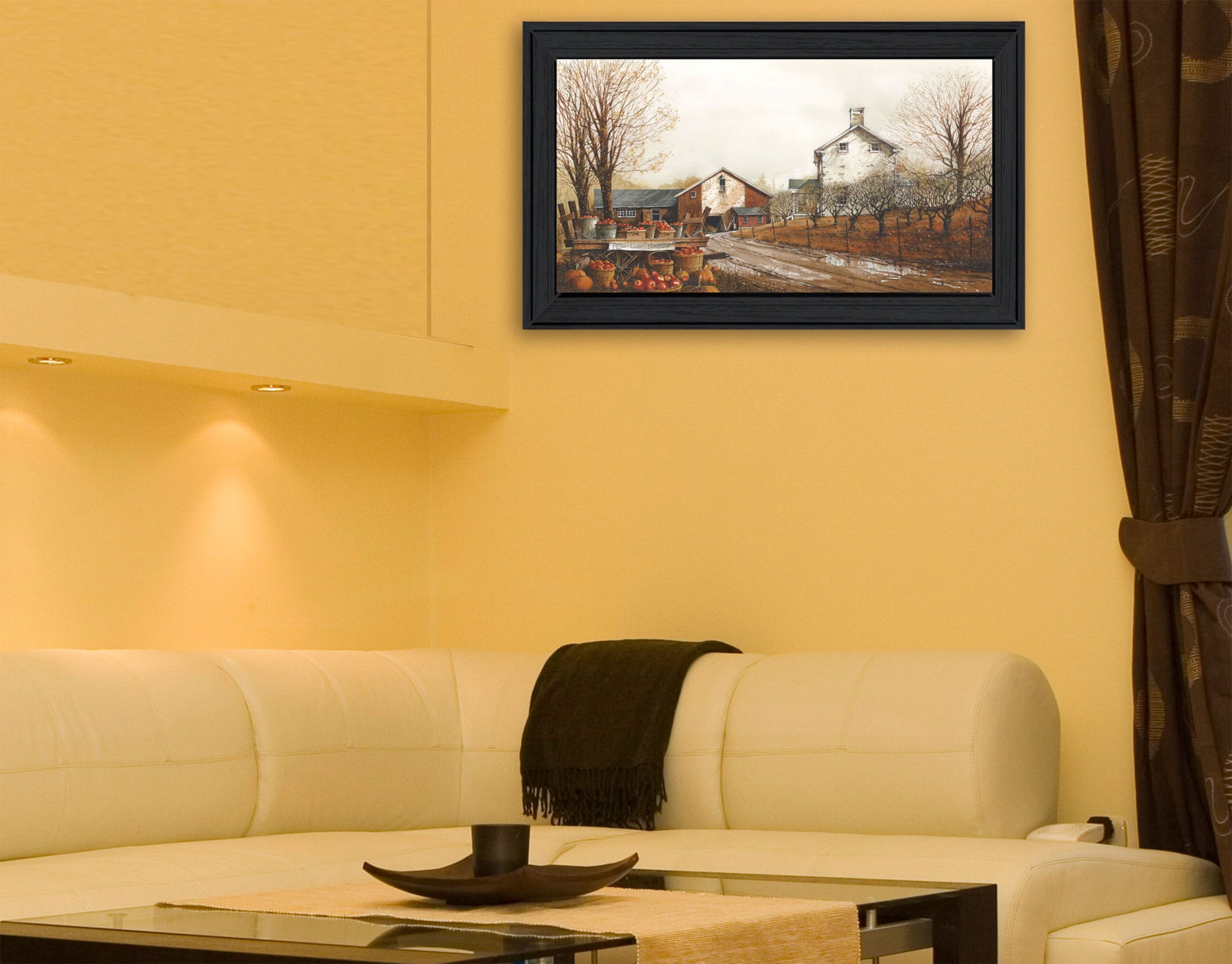 Autumns Bounty Black Framed Print Wall Art-4