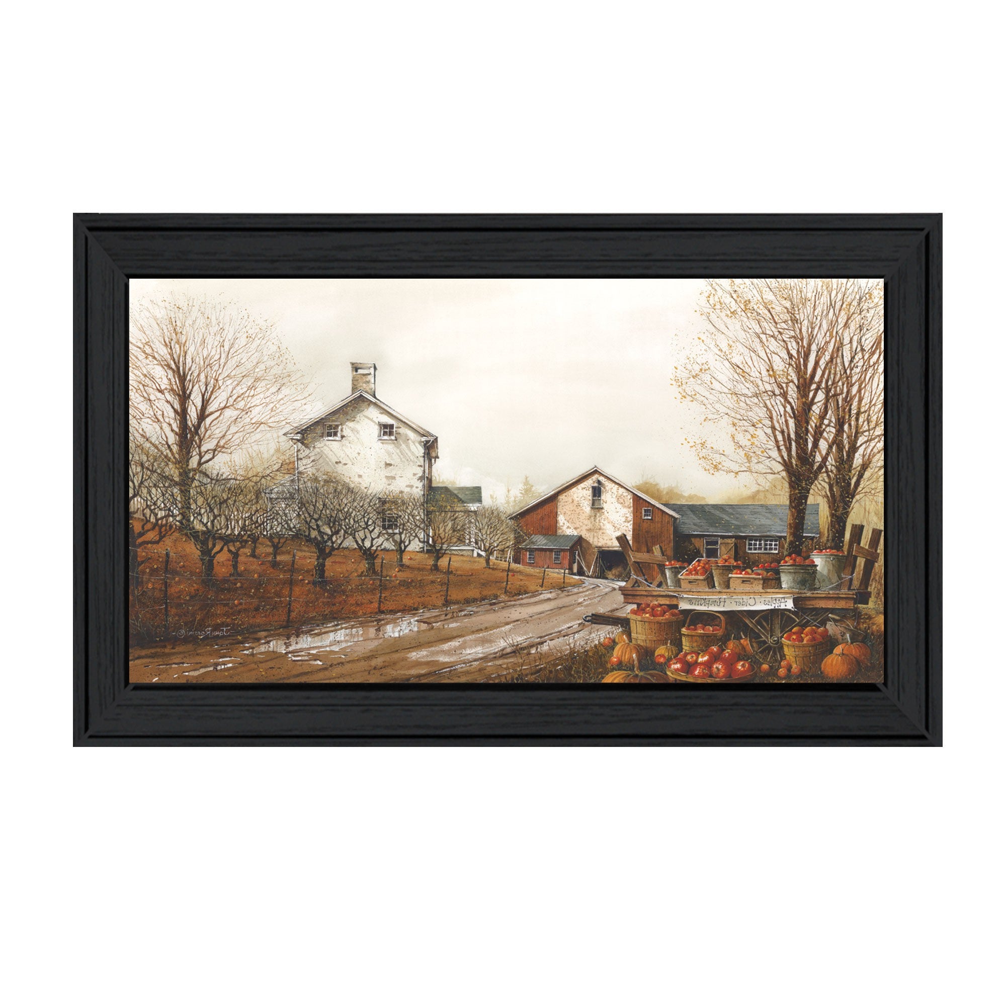 Autumns Bounty Black Framed Print Wall Art-2