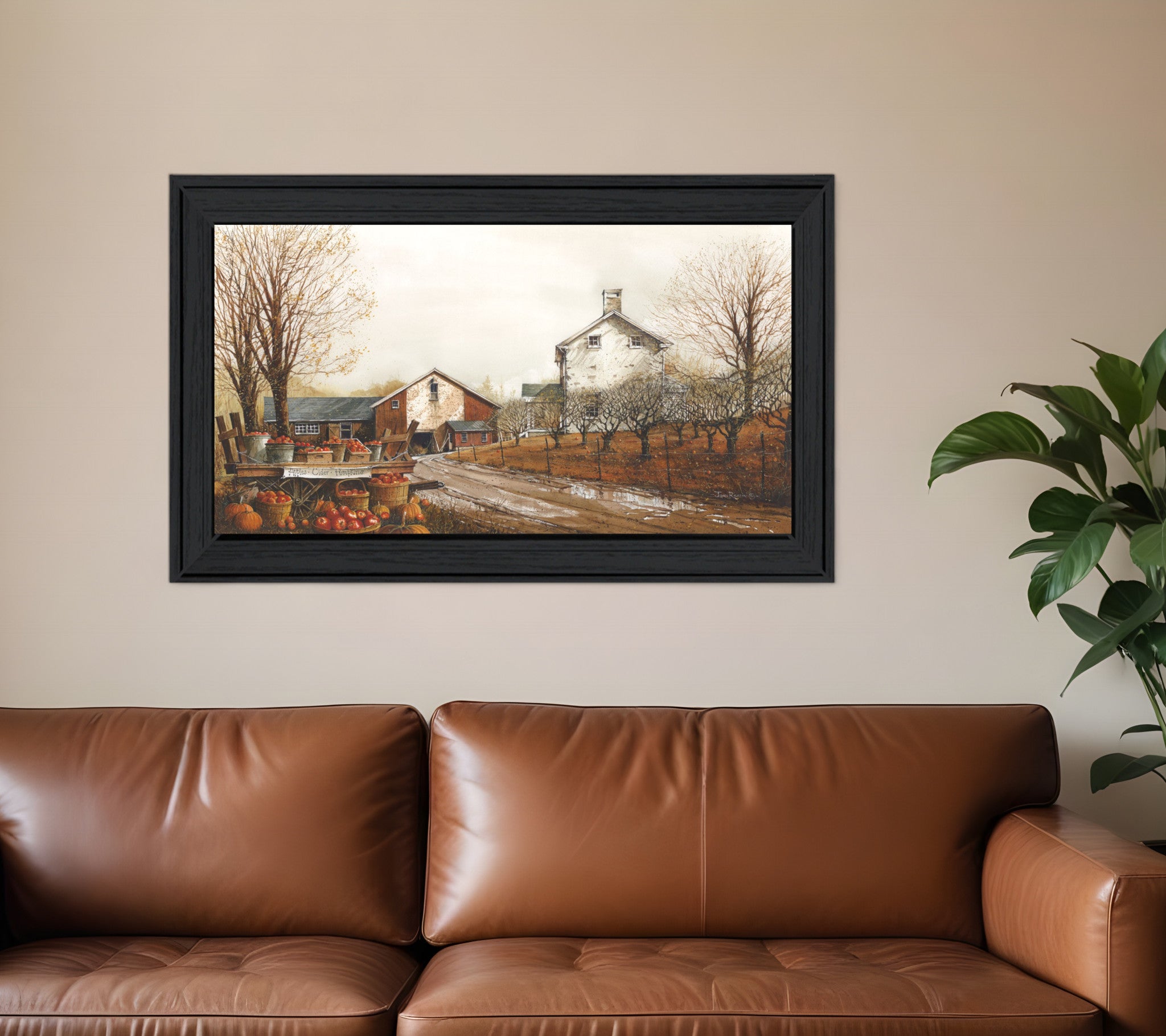Autumns Bounty Black Framed Print Wall Art-0