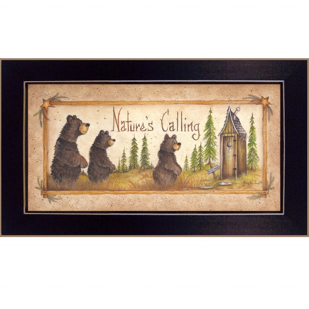 Natures Calling 4 Black Framed Print Wall Art-1