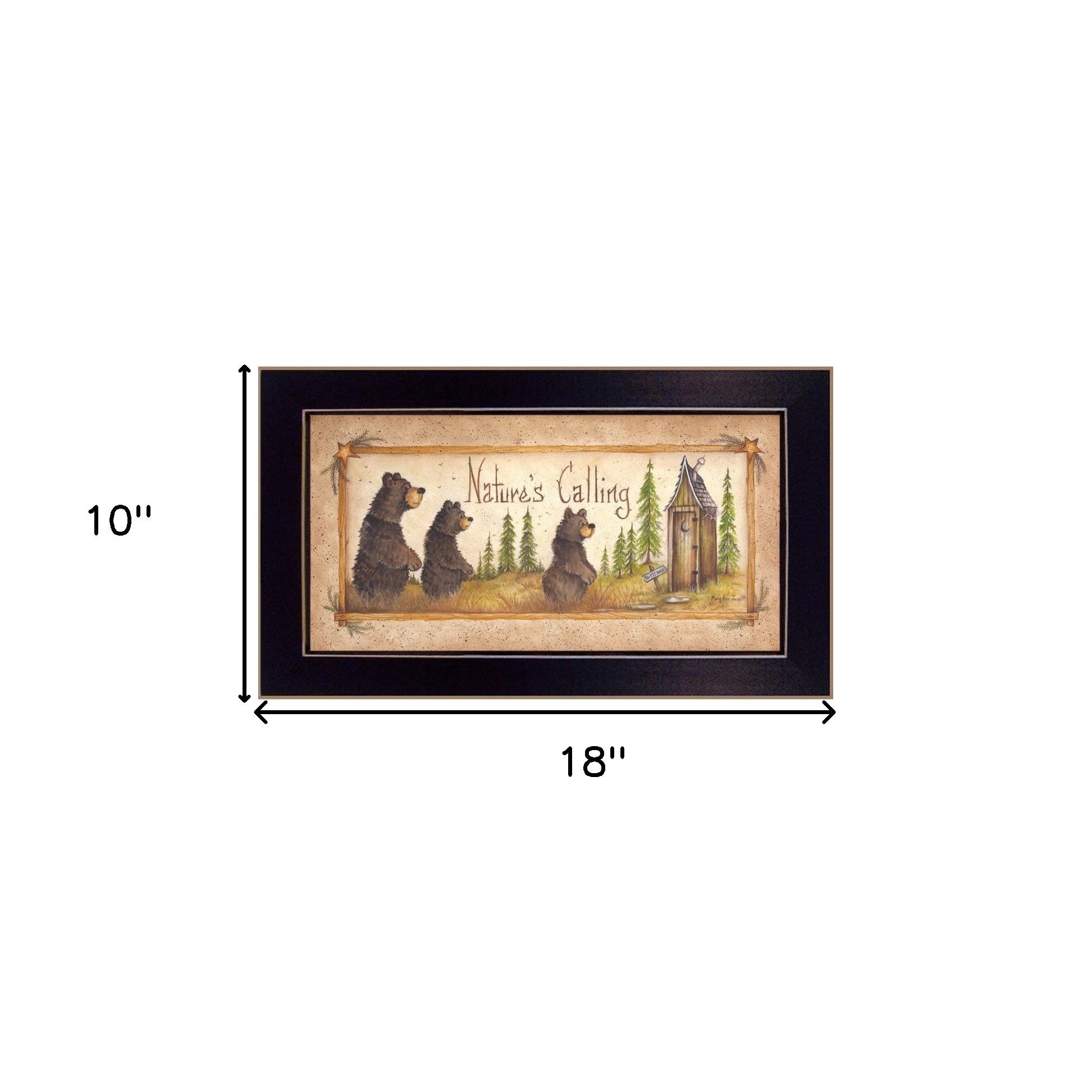 Natures Calling 4 Black Framed Print Wall Art-4