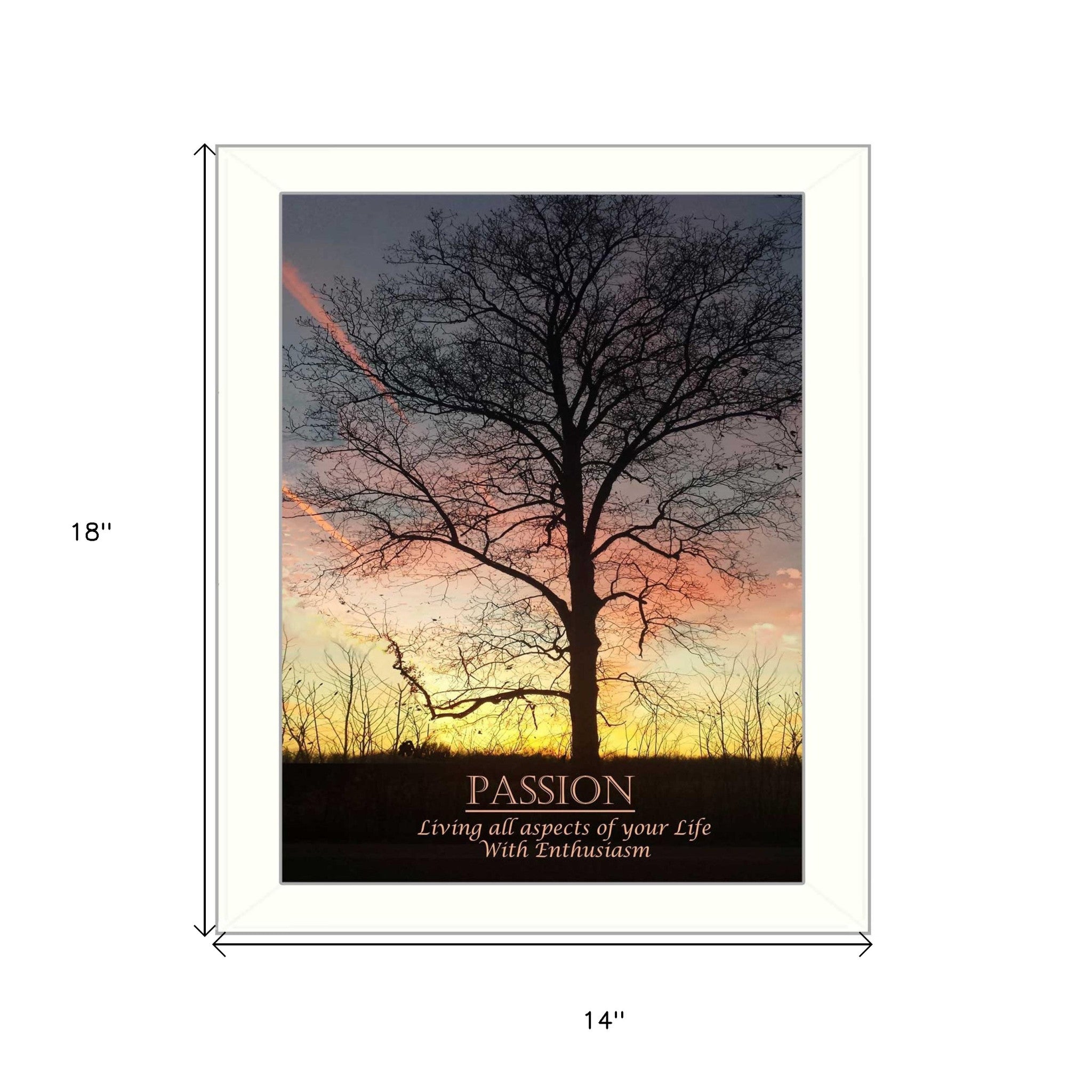 Passion 4 White Framed Print Wall Art-5