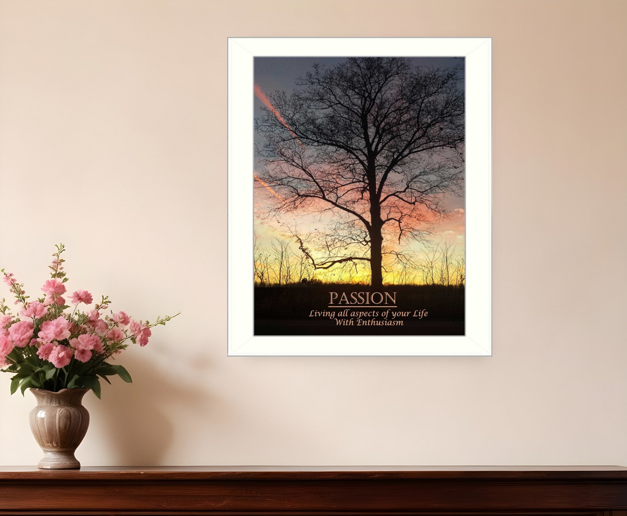 Passion 4 White Framed Print Wall Art-0