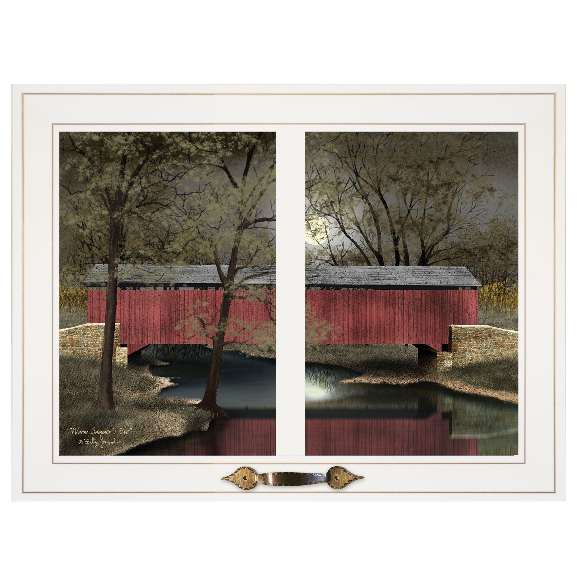 Warm Summers Eve 4 White Framed Print Wall Art-1