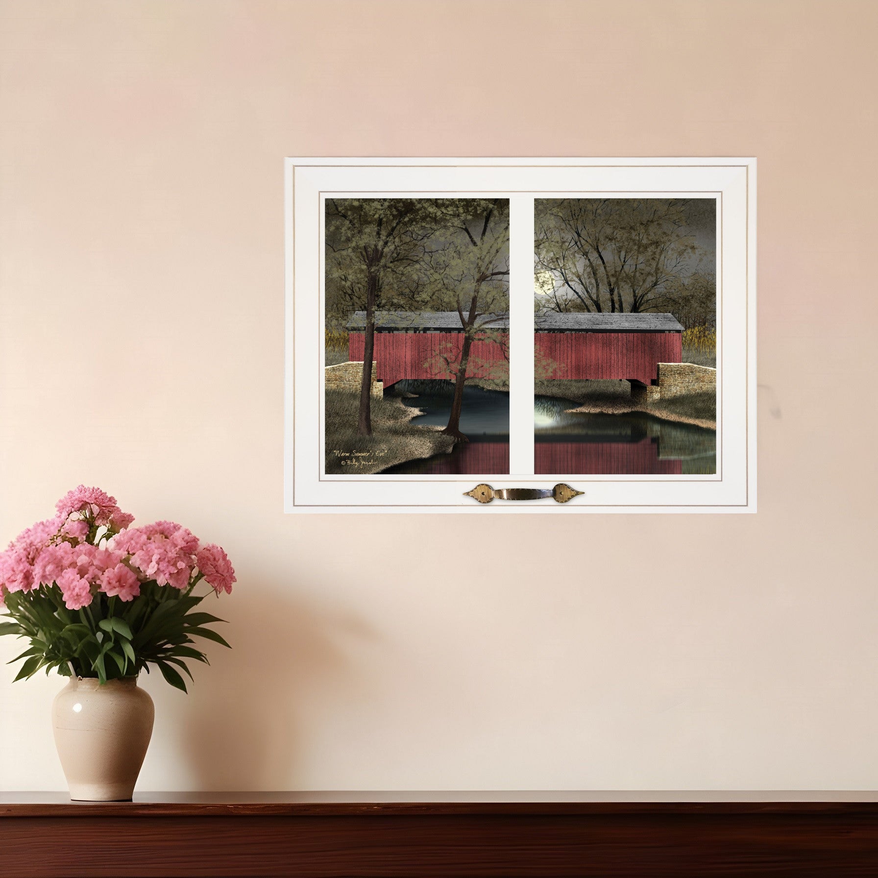 Warm Summers Eve 4 White Framed Print Wall Art-0