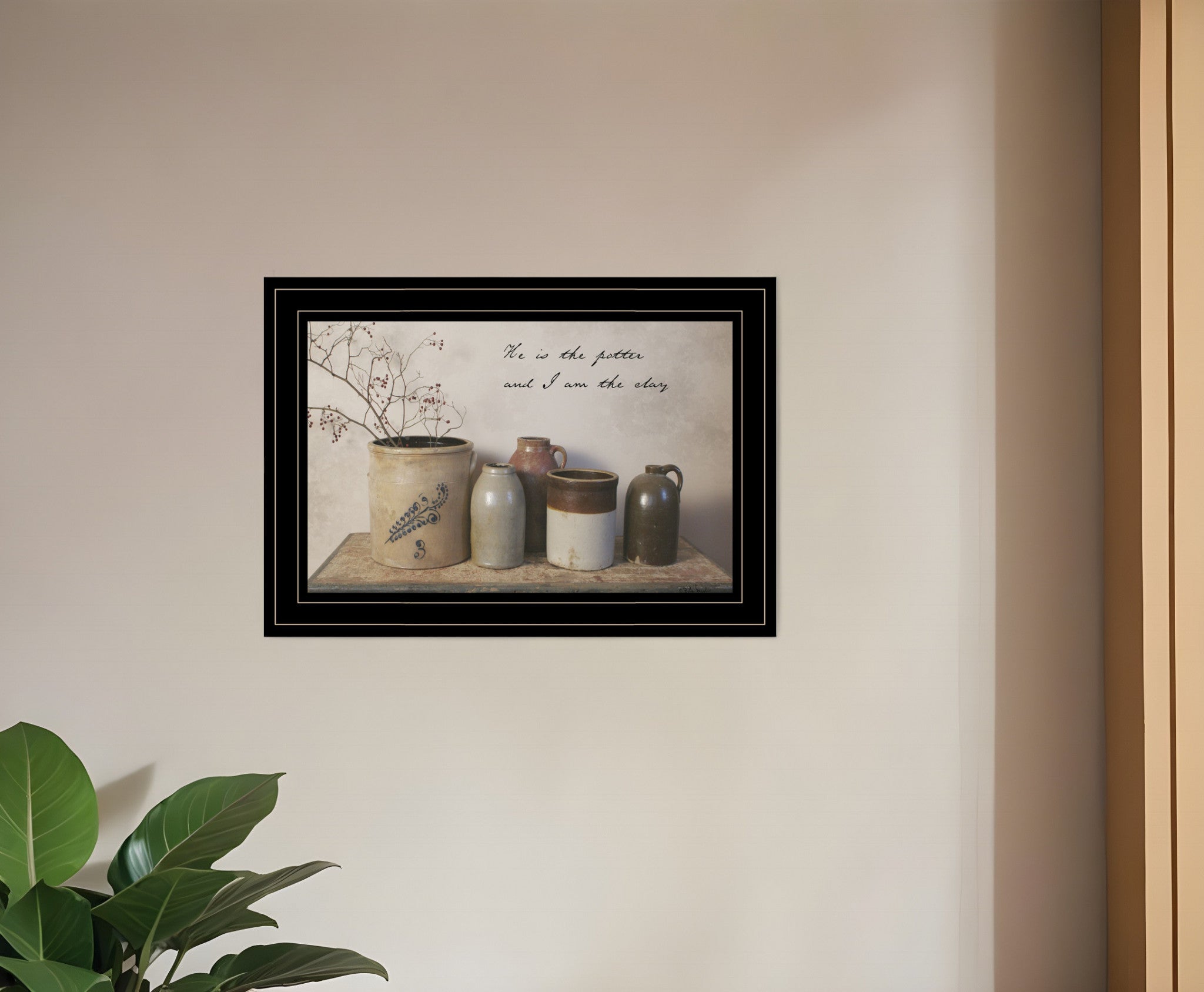 He is the Potter 3 Black Framed Print Wall Art-0