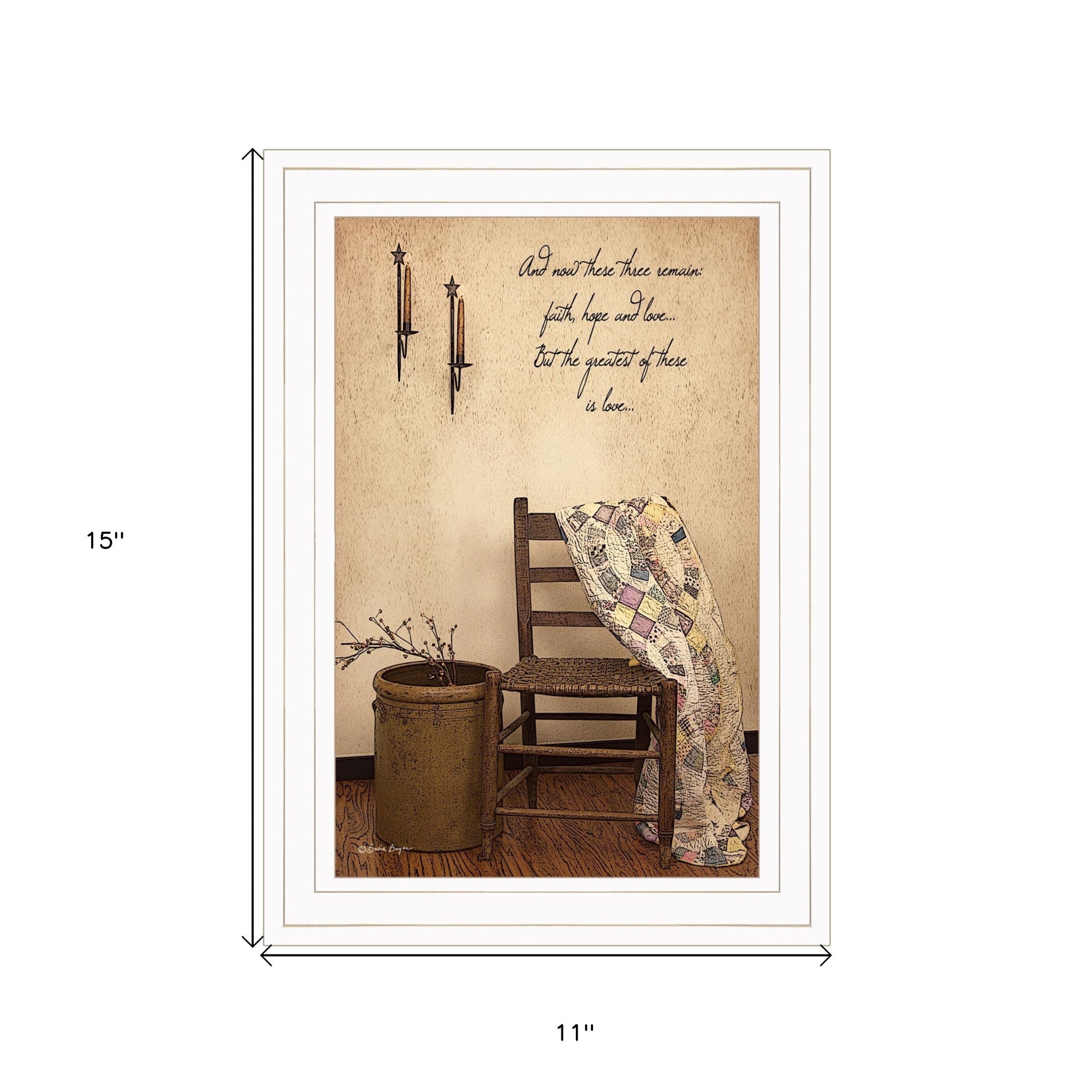 These Three Remain 1 White Framed Print Wall Art-6