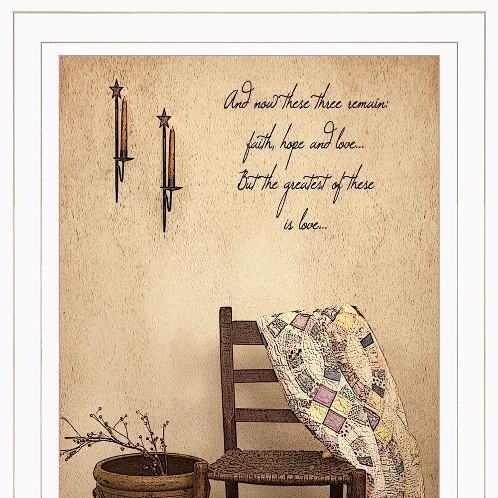 These Three Remain 1 White Framed Print Wall Art-4