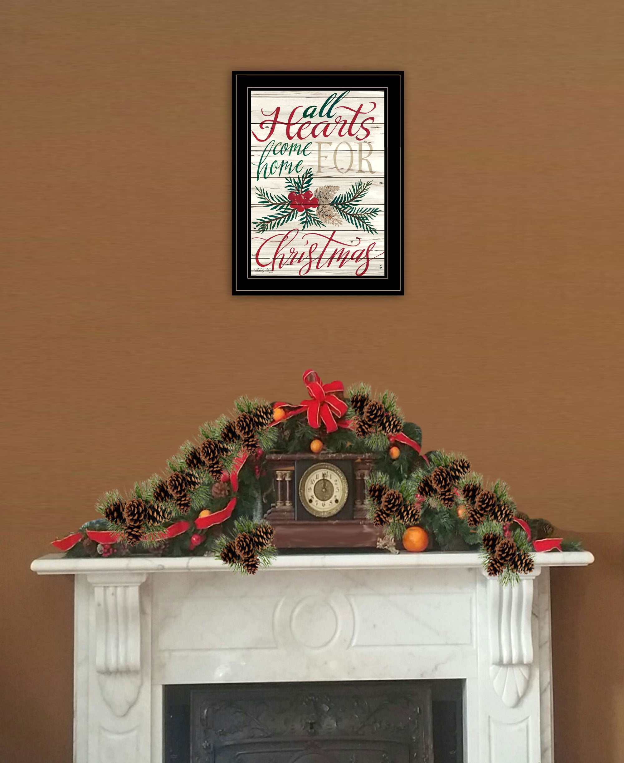 Home For Christmas 2 Black Framed Print Wall Art-3