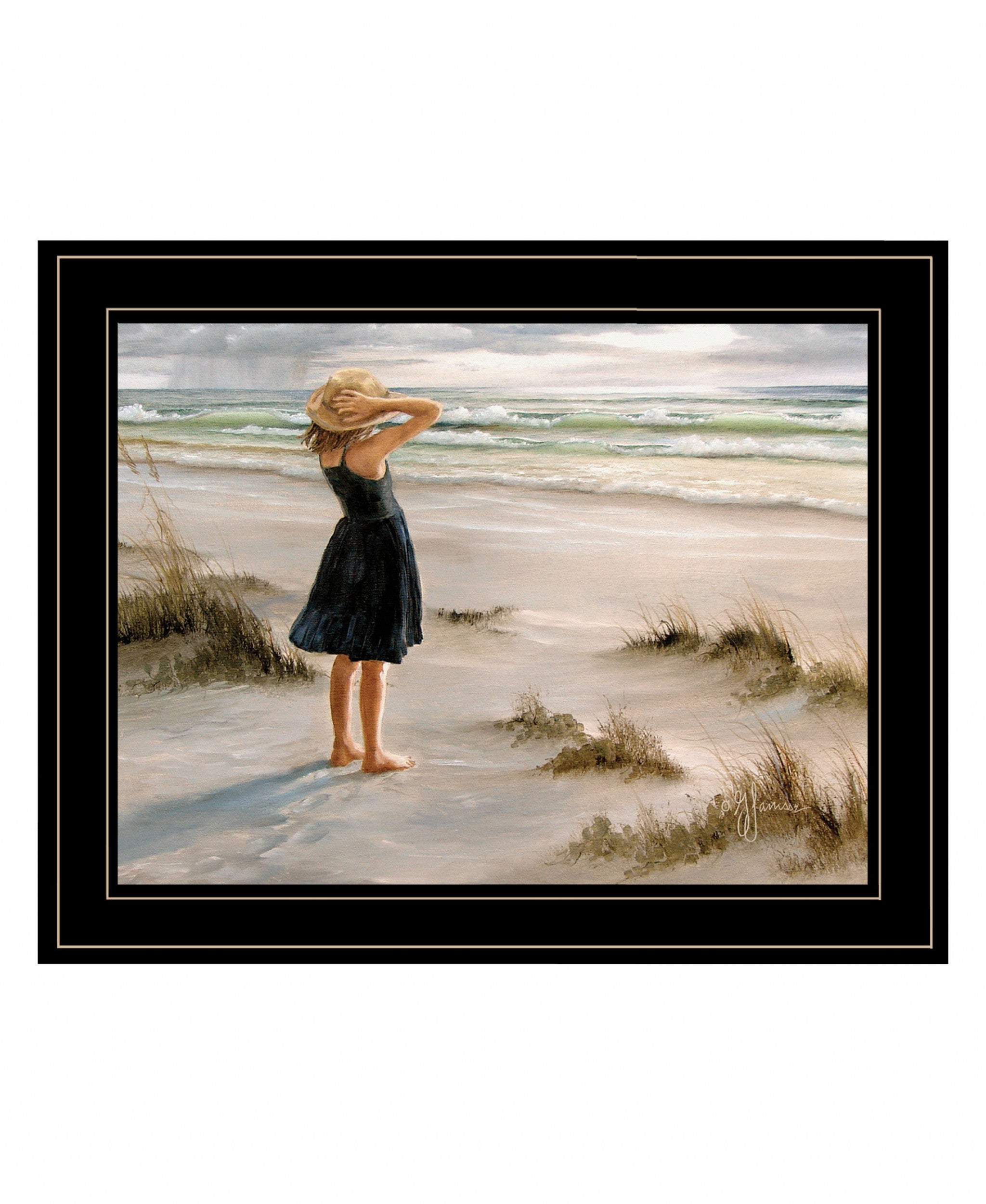 Black Dress 2 Black Framed Print Wall Art-1