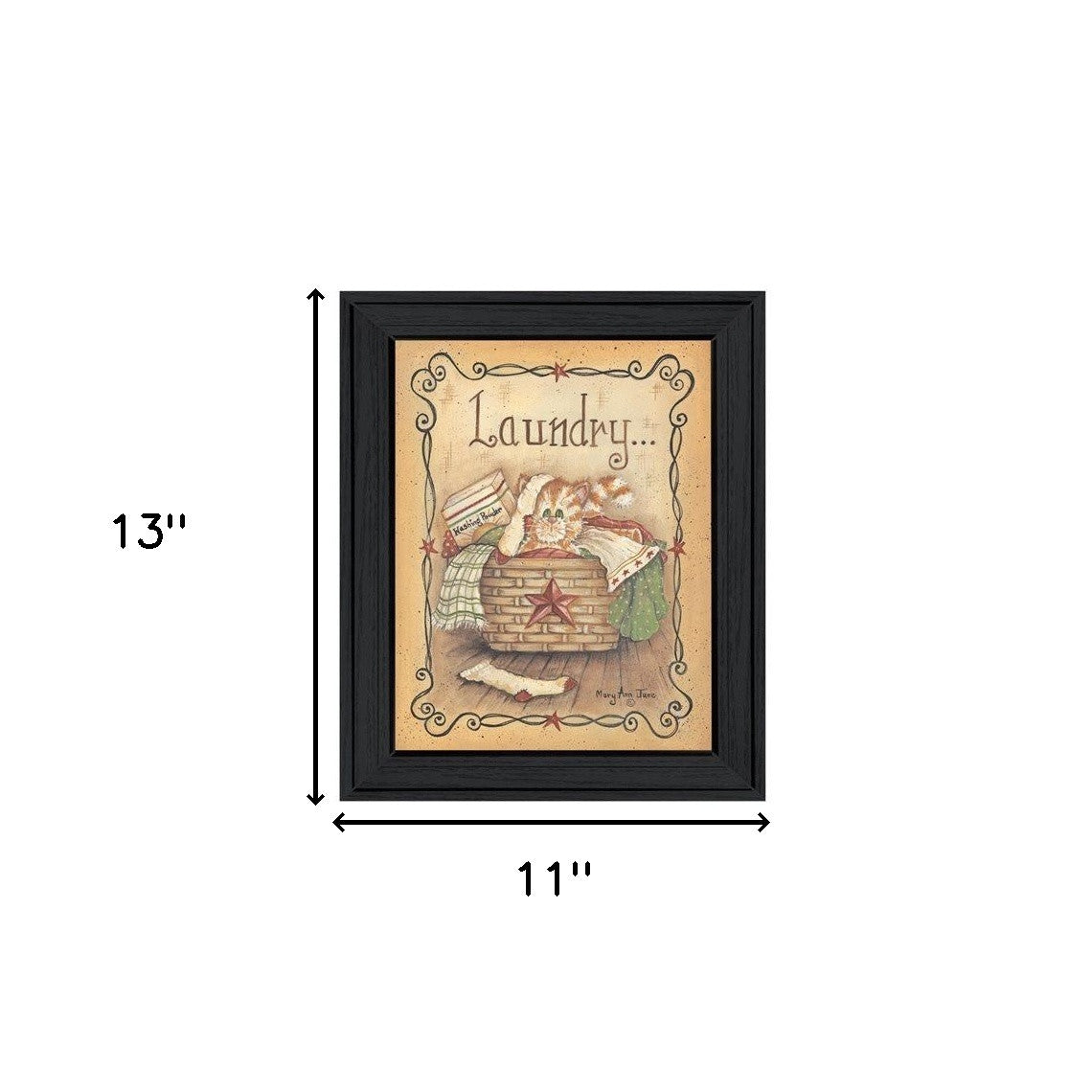 Laundry 1 Black Picture Frame Print Bathroom Wall Art-5