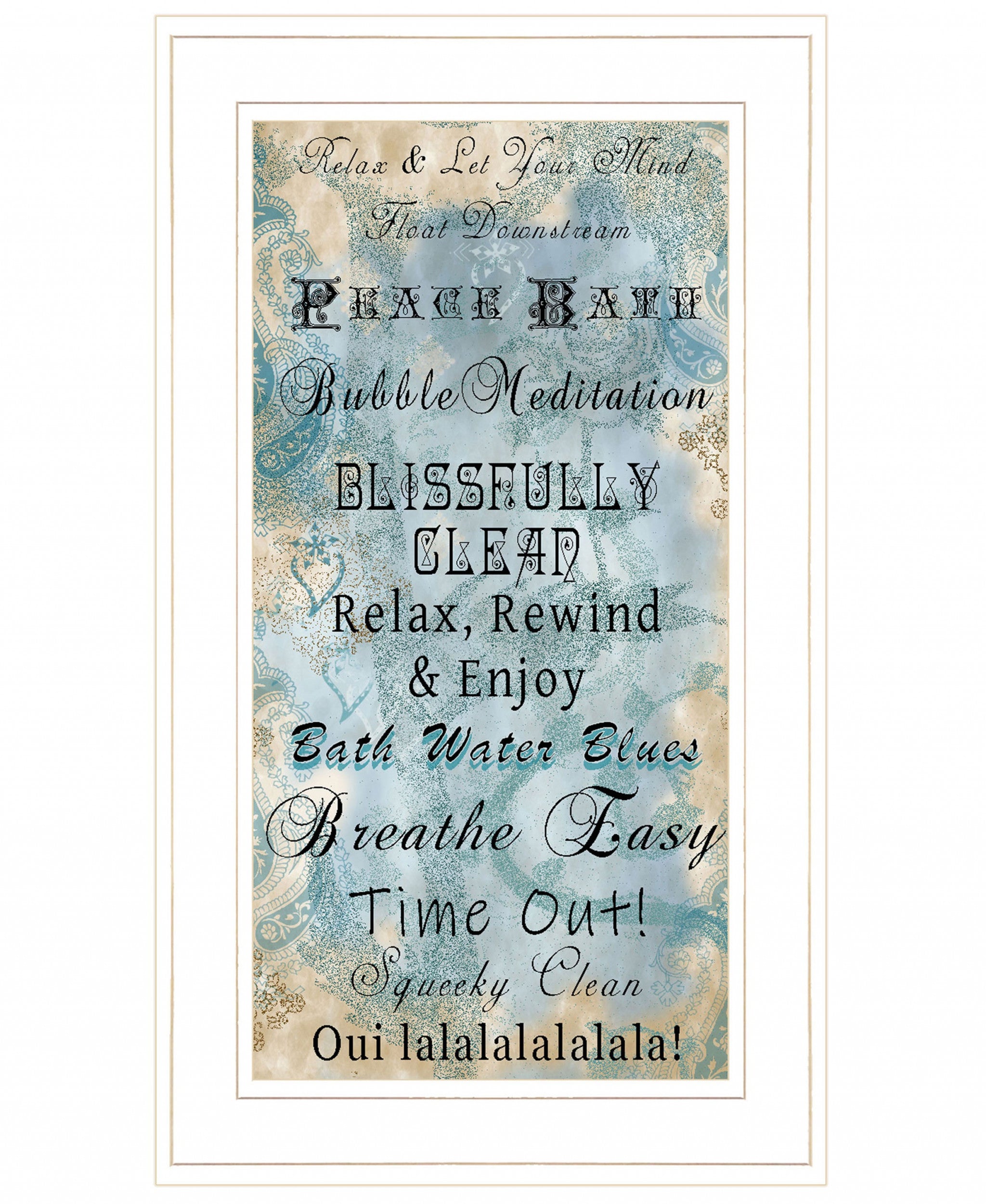 Paris Bath 1 White Framed Print Bathroom Wall Art-1