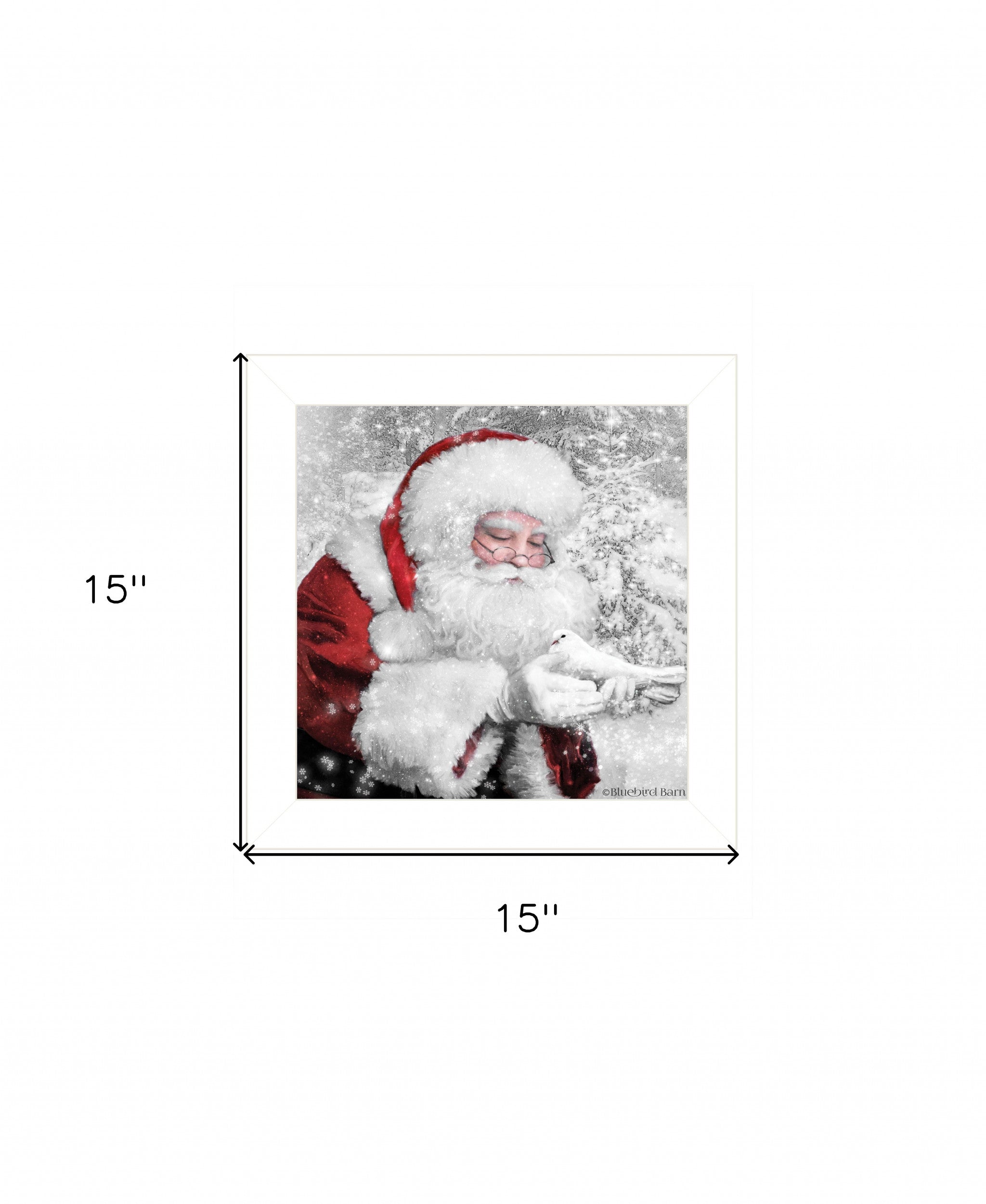 Santas Little Friends 2 White Framed Print Wall Art-5