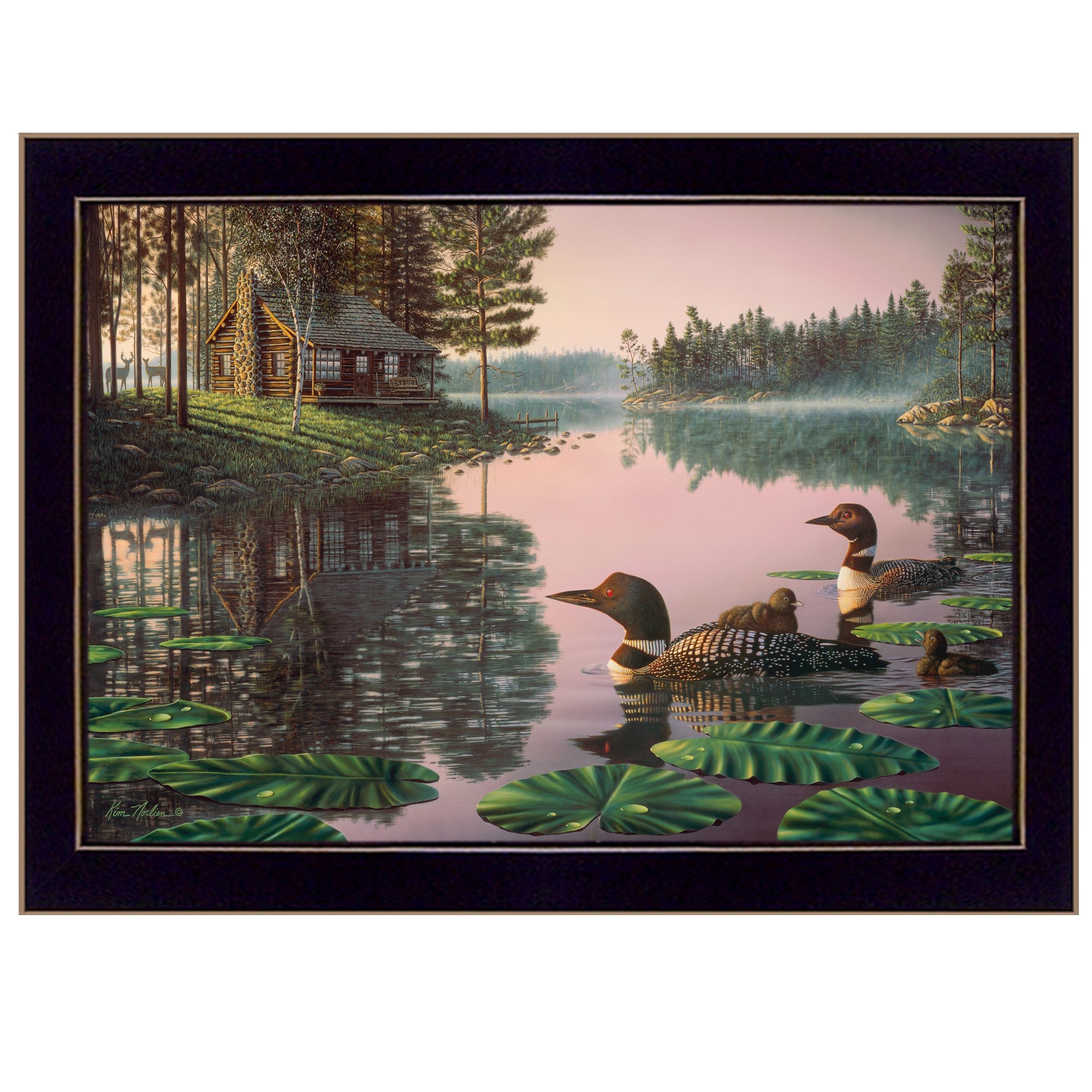 Northern Tranquility 1 Black Framed Print Wall Art-1