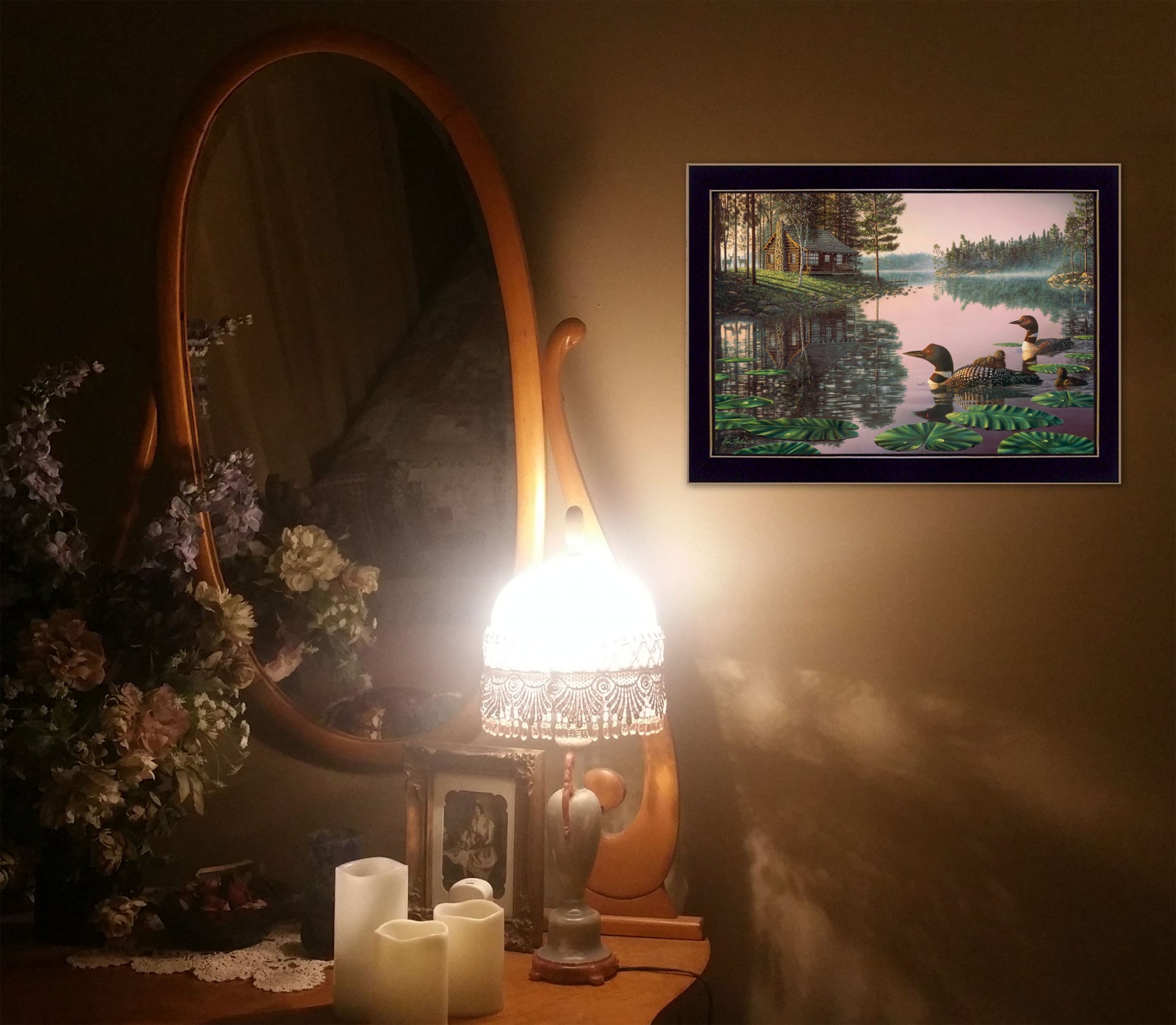 Northern Tranquility 1 Black Framed Print Wall Art-3