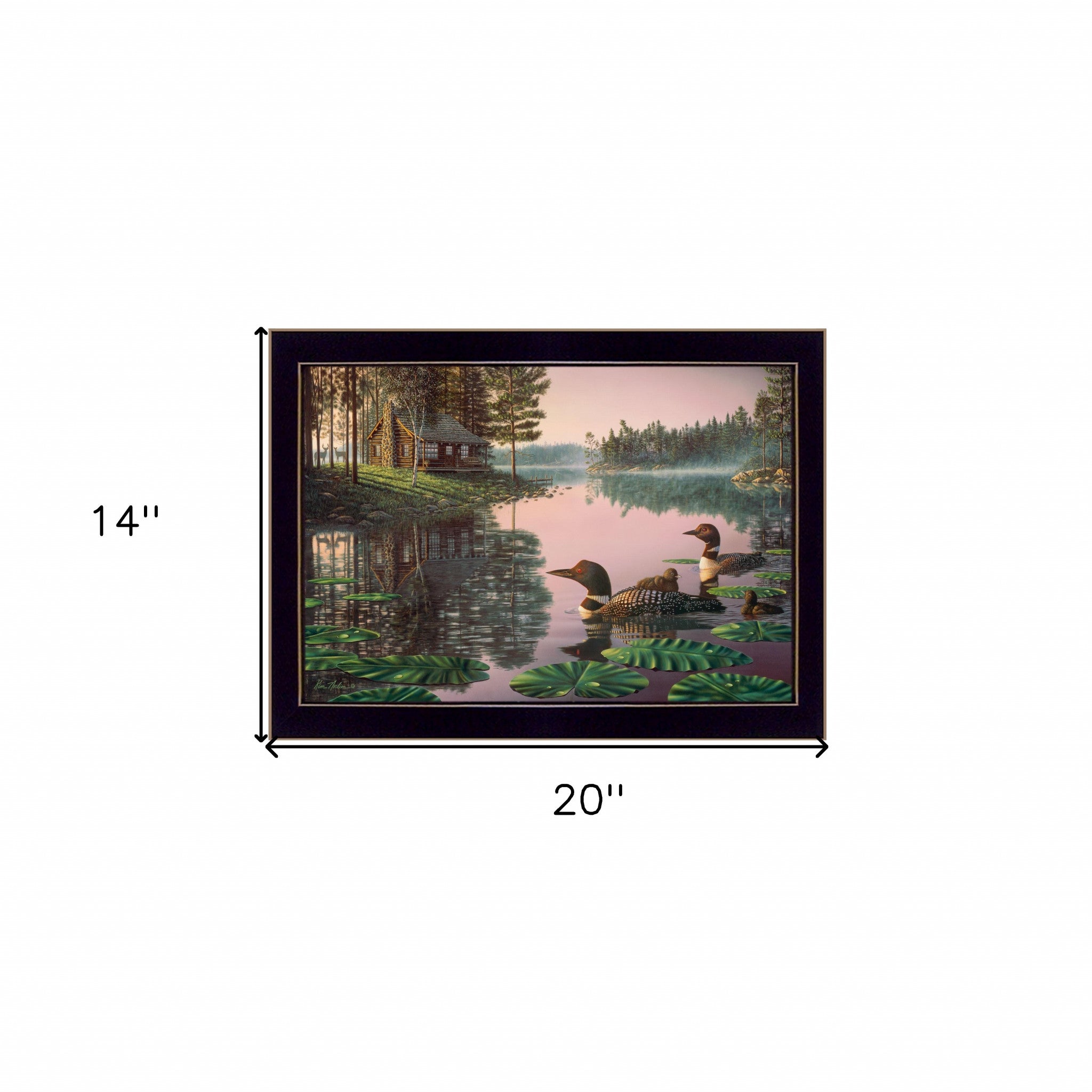 Northern Tranquility 1 Black Framed Print Wall Art-4