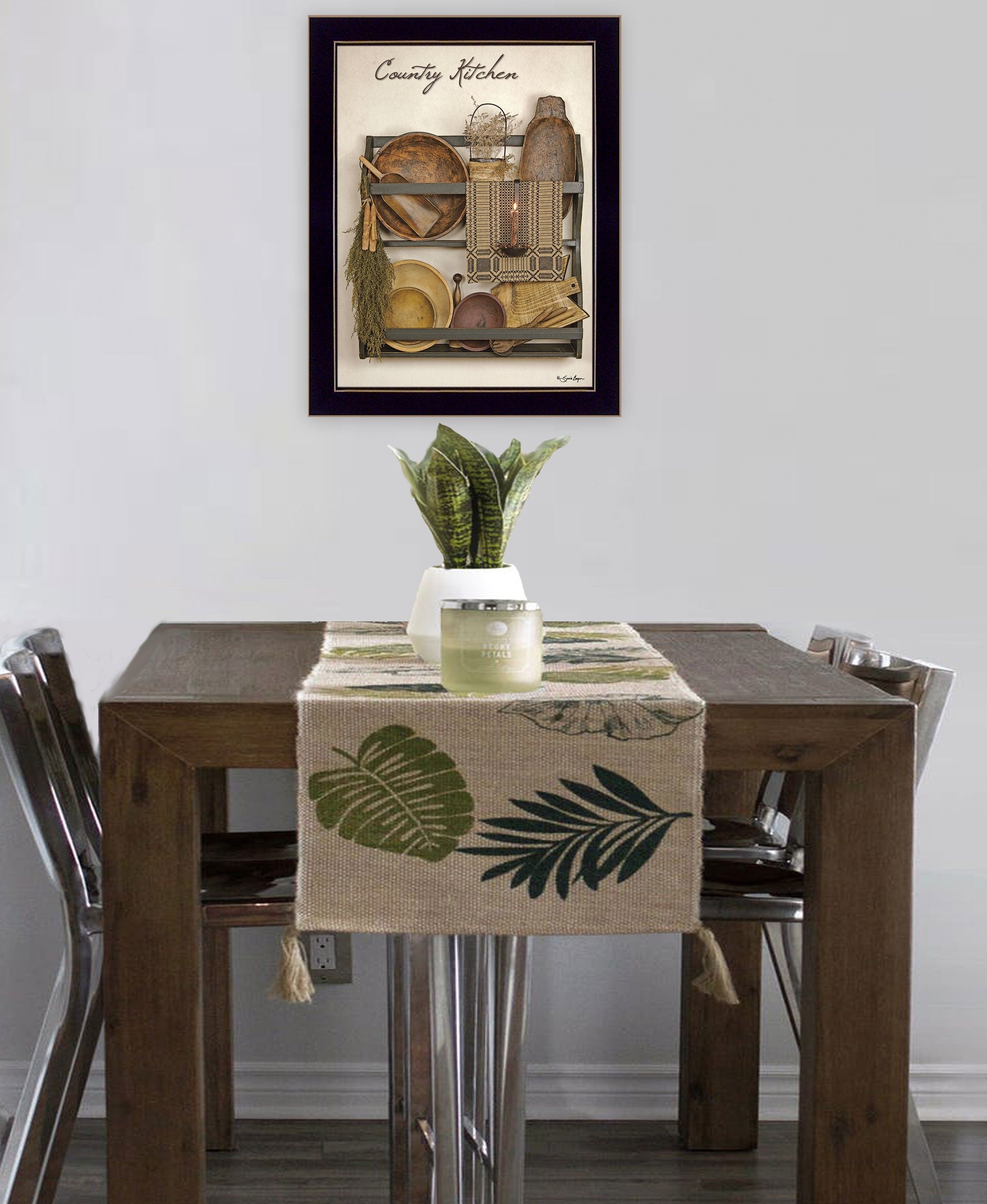 Country Kitchen 8 Black Framed Print Kitchen Wall Art-3