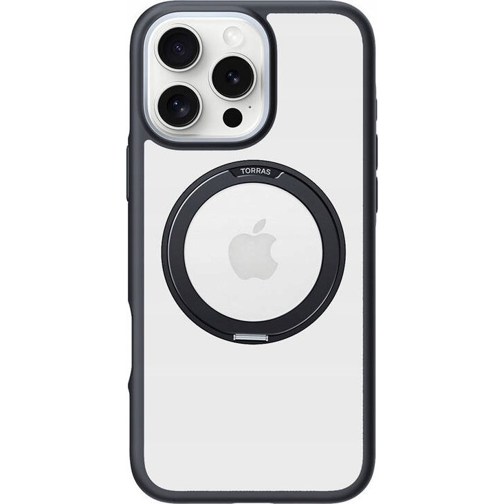 Защитен калъф за iPhone 16 Pro Max, Torras, TPU, черен (45985-0)-0