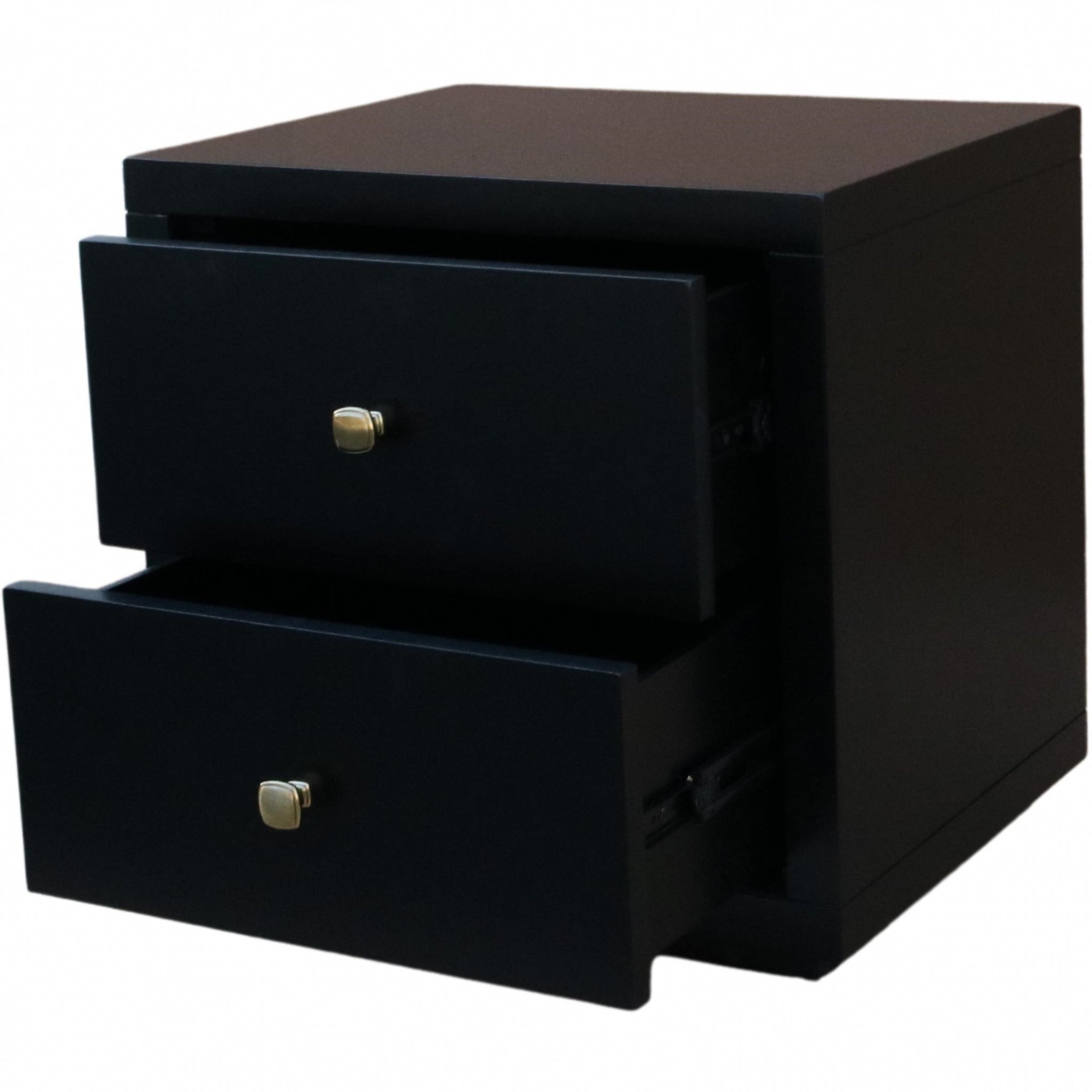 Black Solid Wood Full With Yes Bed Frame-6