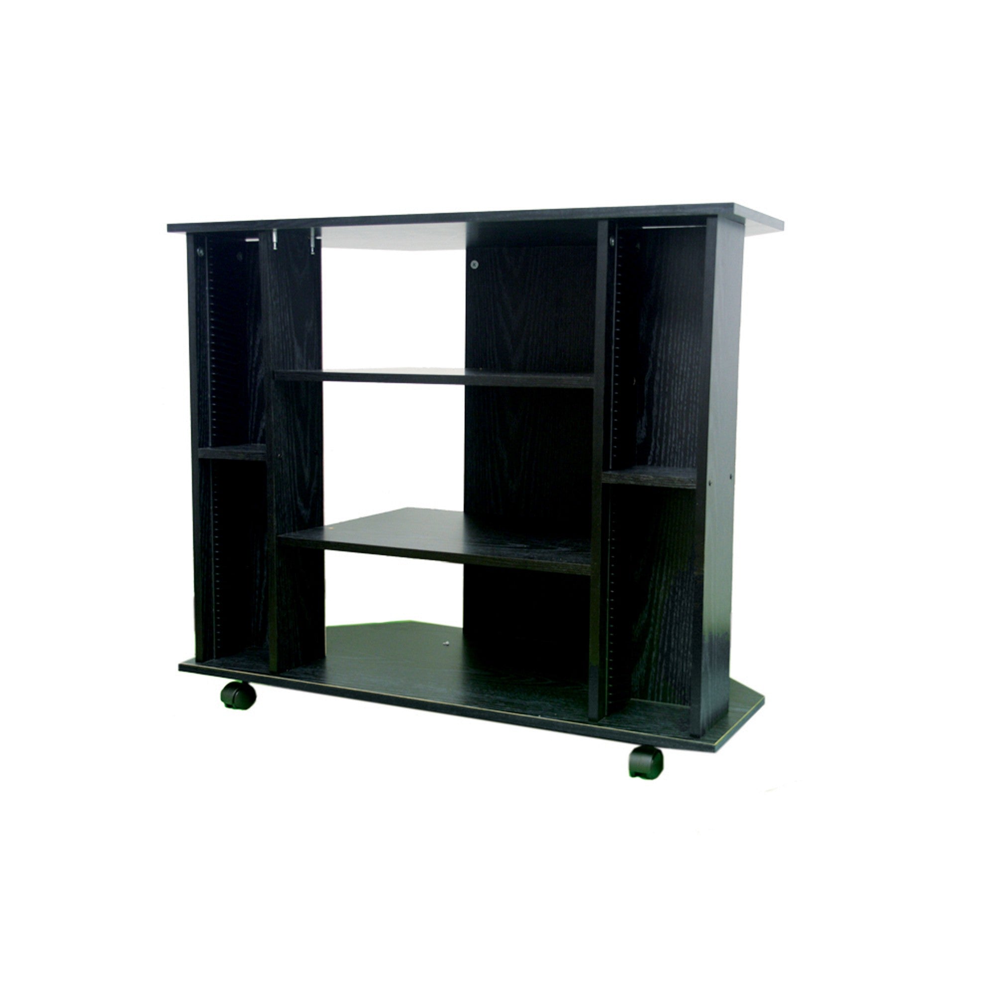 35" Black Open Shelving TV Stand-0