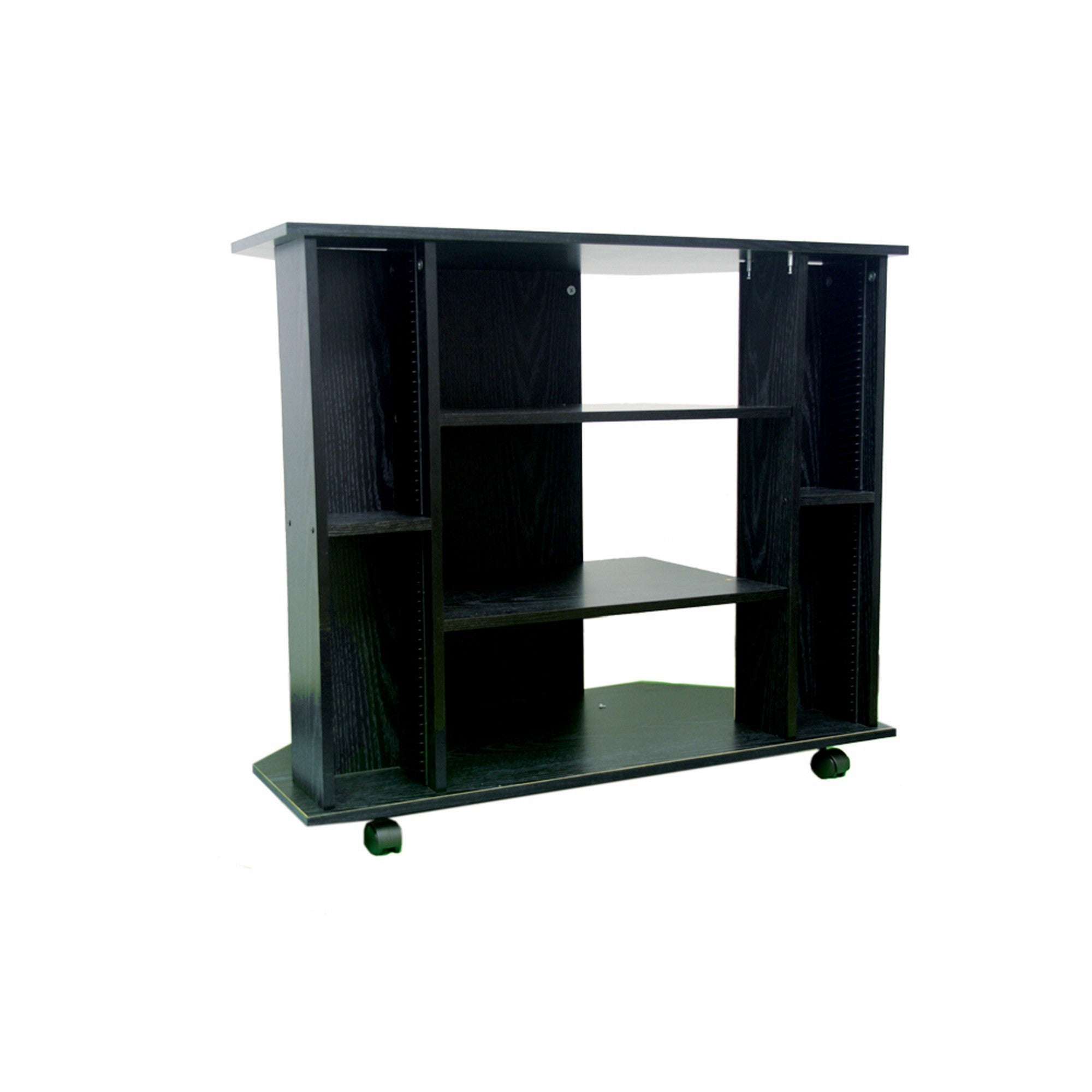 35" Black Open Shelving TV Stand-1