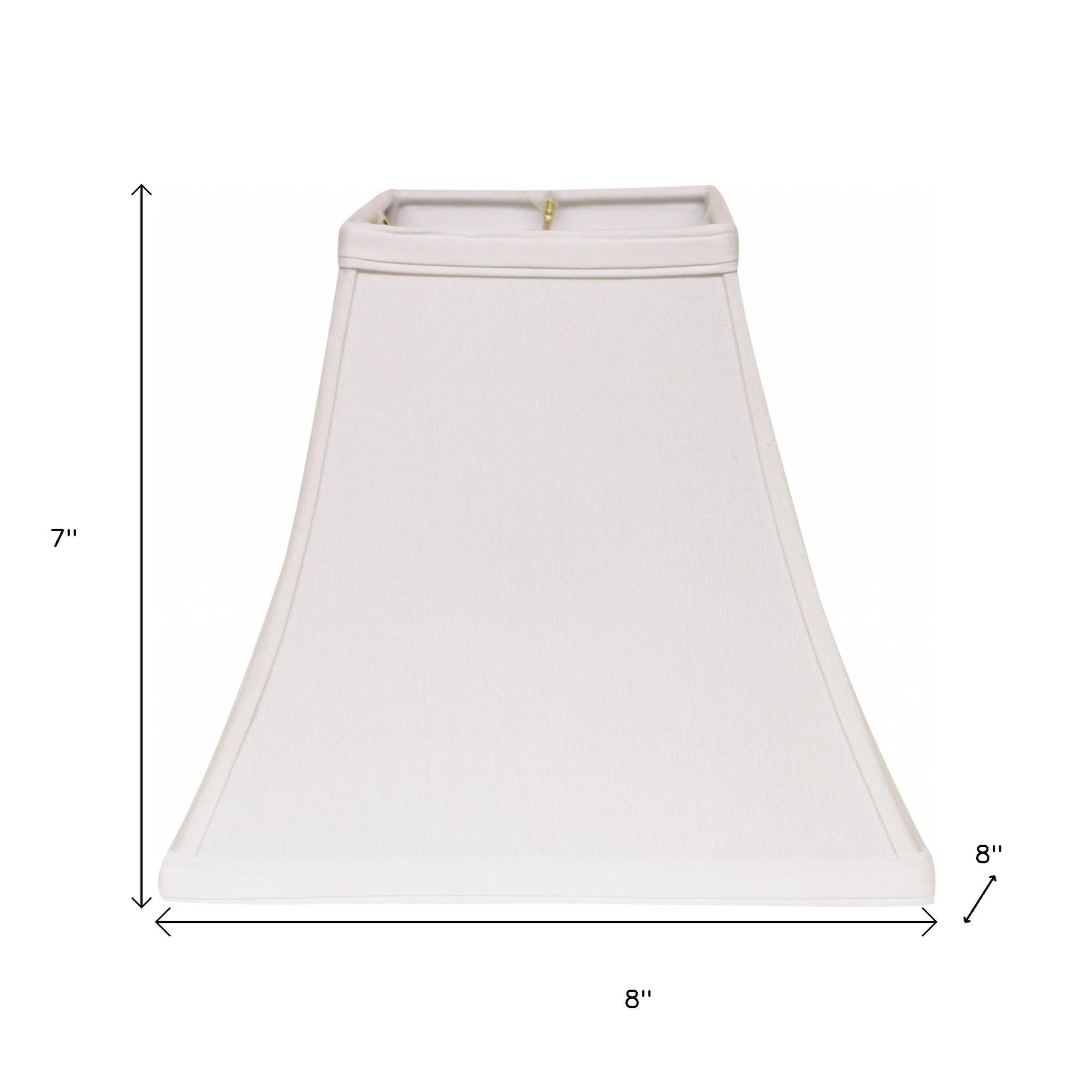 White No Slub Innsbruck Square Lamp Shade-2