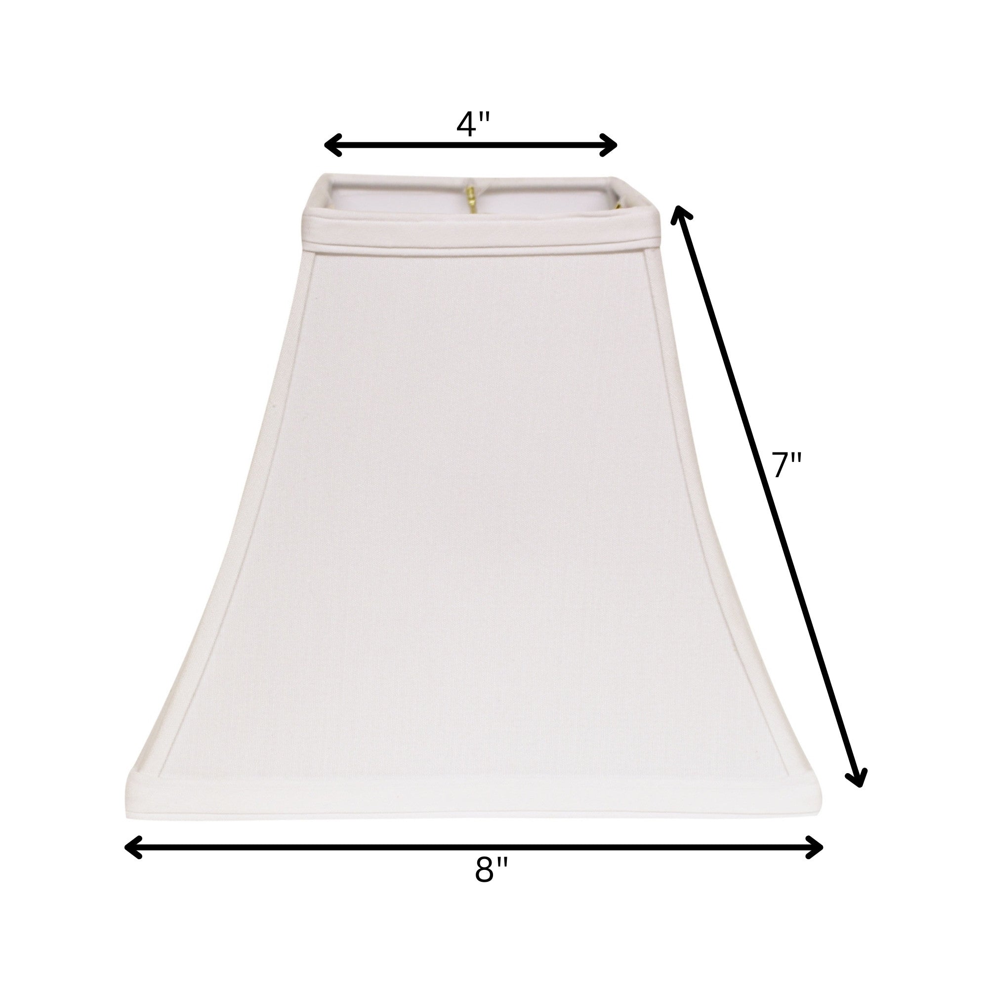 White No Slub Innsbruck Square Lamp Shade-3