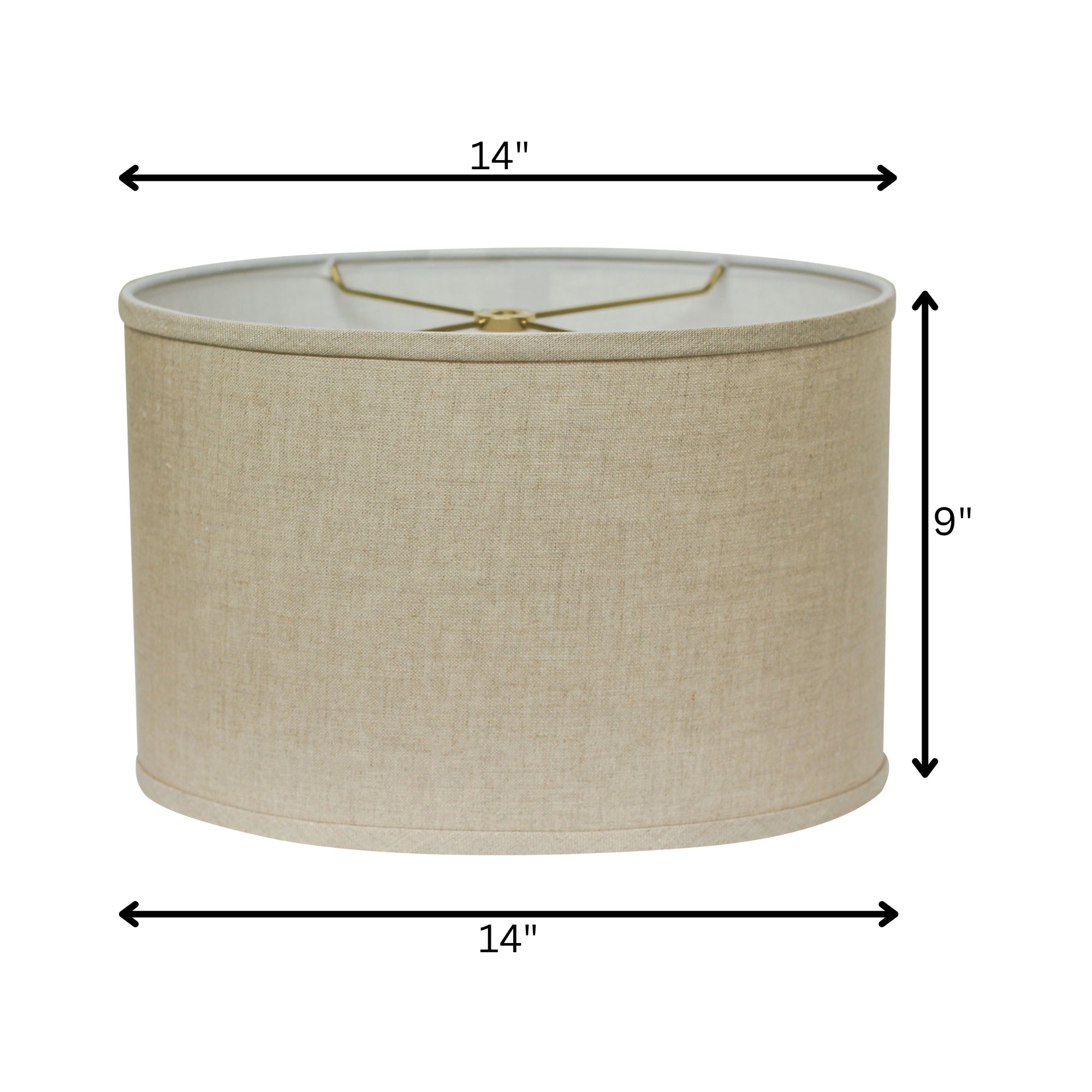 Dark Brown Linen Oval Lamp Shade-4