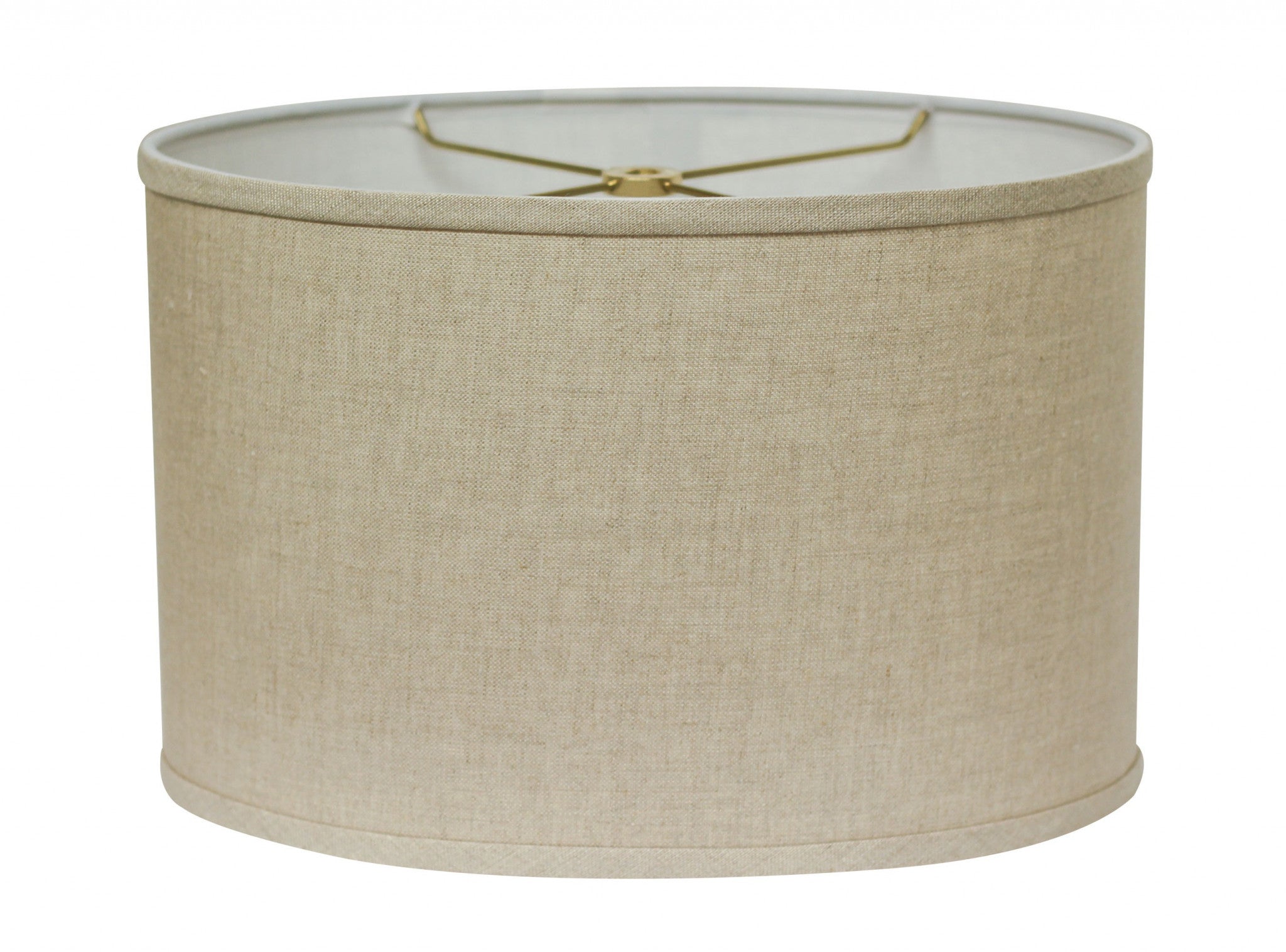 Dark Brown Linen Oval Lamp Shade-0