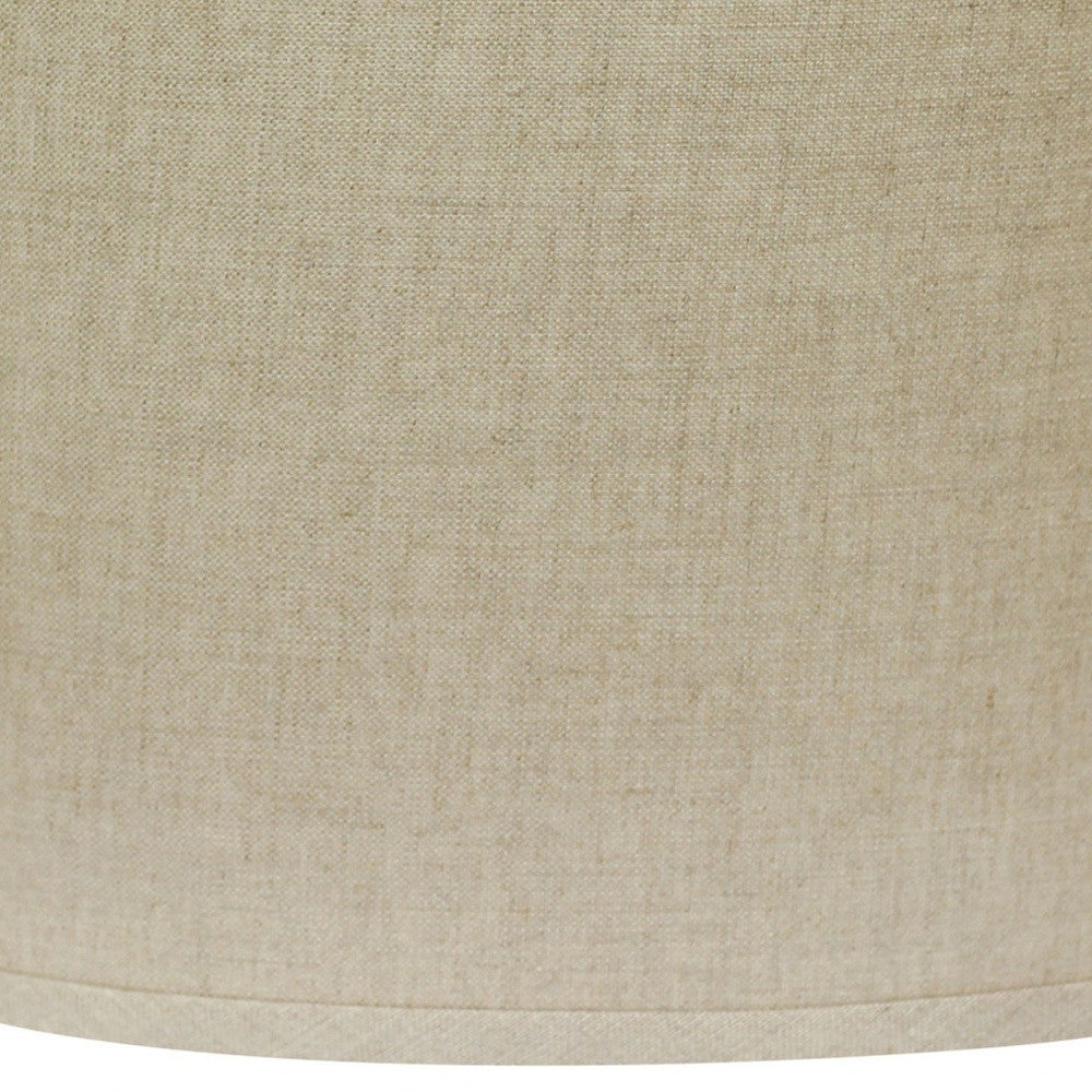 Dark Brown Linen Oval Lamp Shade-7