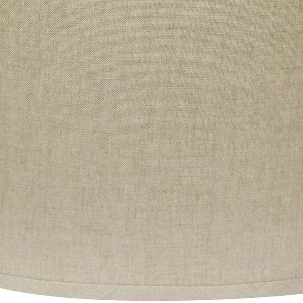 Dark Brown Linen Oval Lamp Shade-5