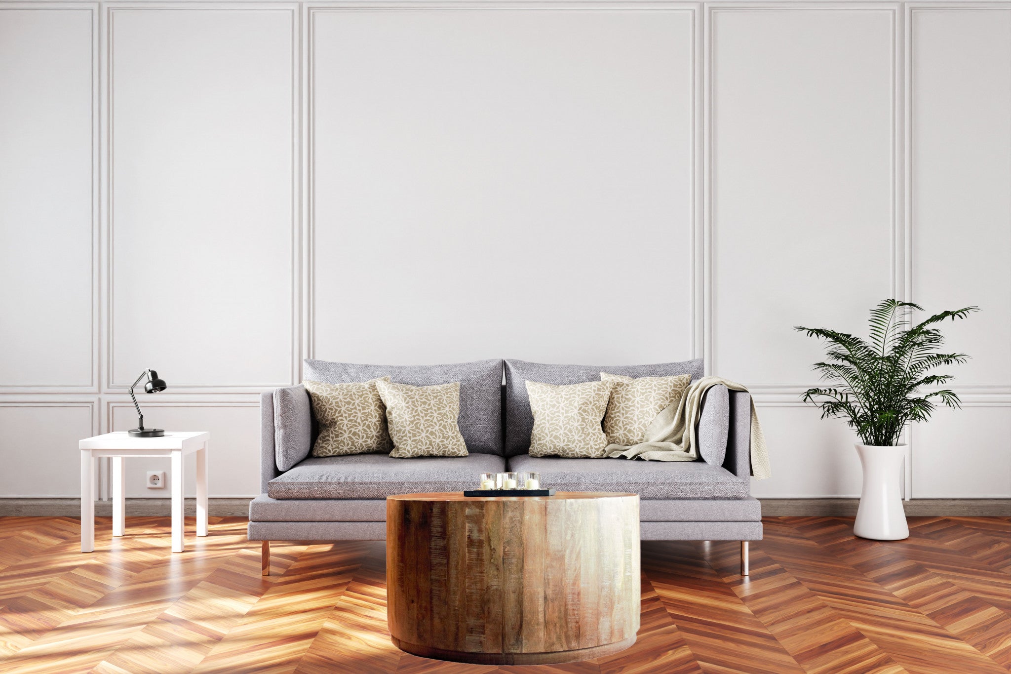 34" Natural Solid Wood Round Bunching Coffee Tables-7