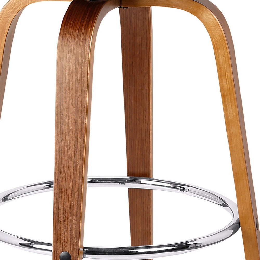 25" Brown Iron Swivel Backless Counter Height Bar Chair-7