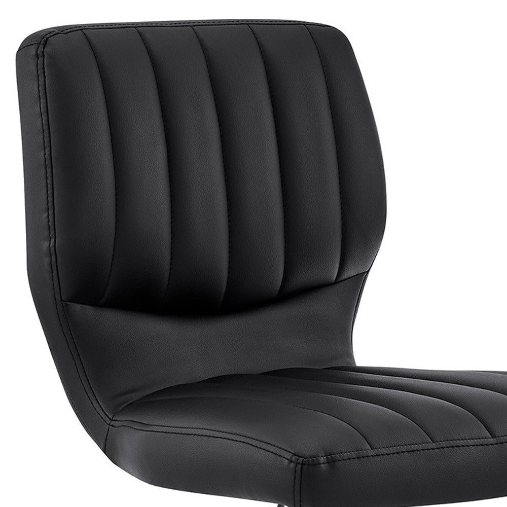 25" Black Iron Swivel Adjustable Height Bar Chair-7