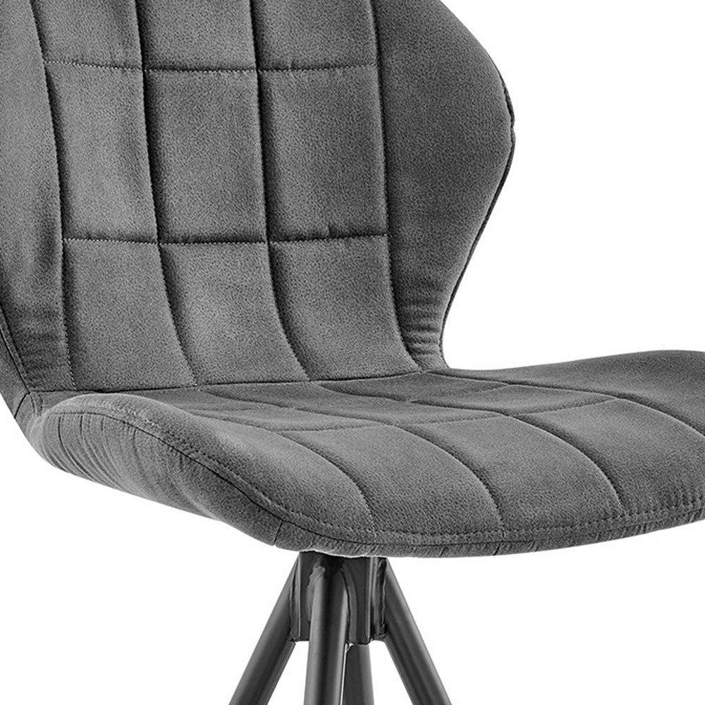 27" Charcoal And Black Iron Counter Height Bar Chair-7