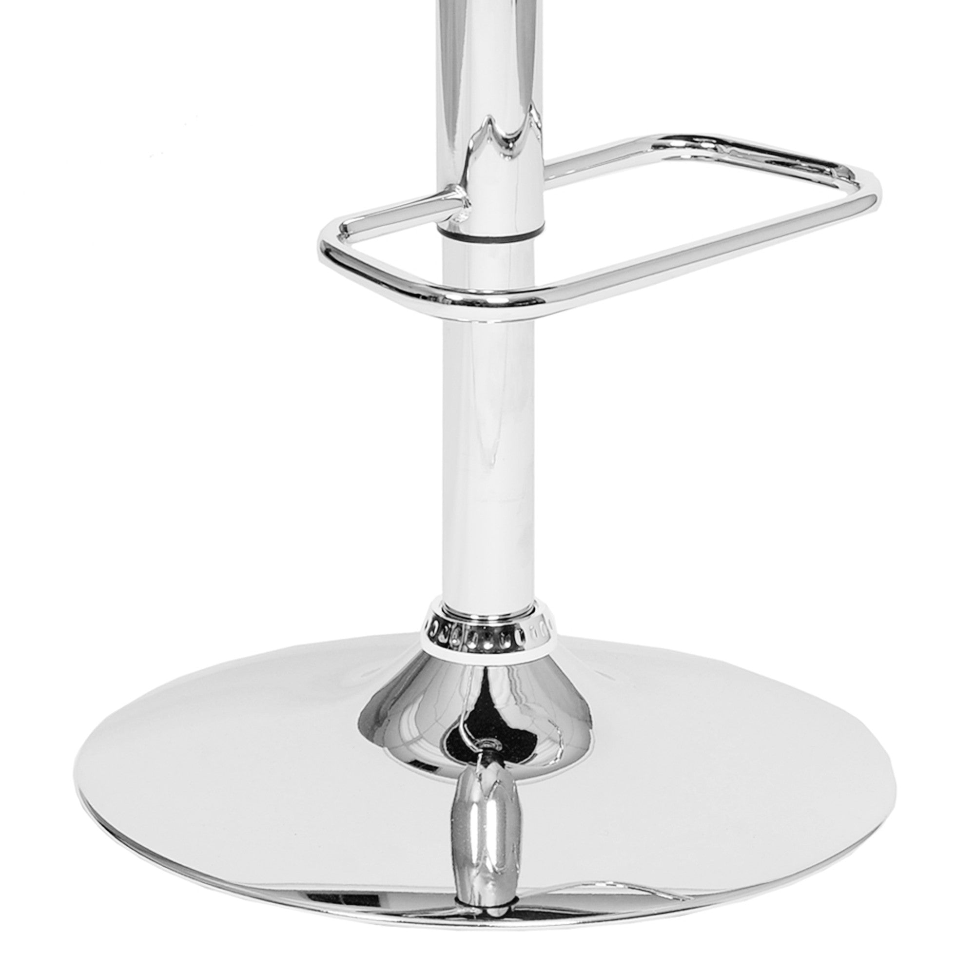 25" Cream And Silver Iron Swivel Low Back Adjustable Height Bar Chair-3