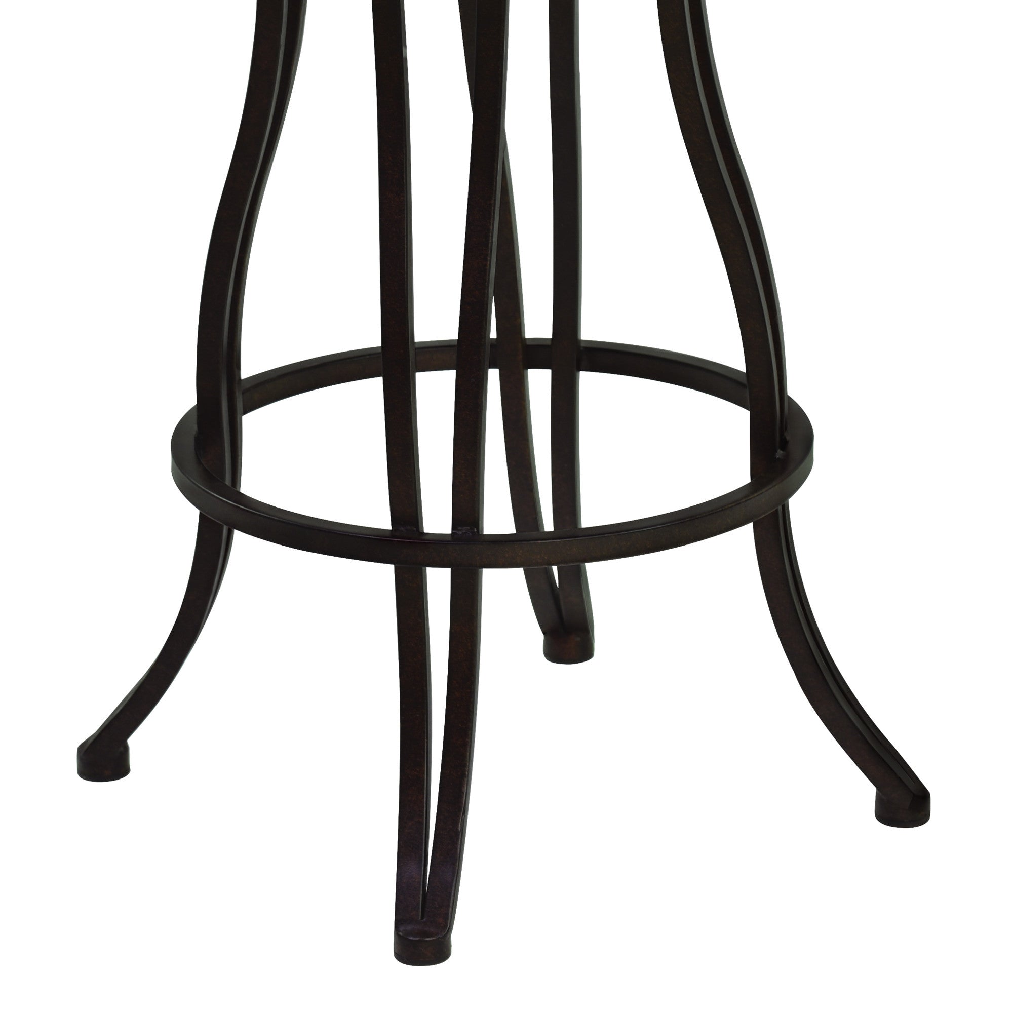 30" Espresso Iron Swivel Bar Height Bar Chair-4